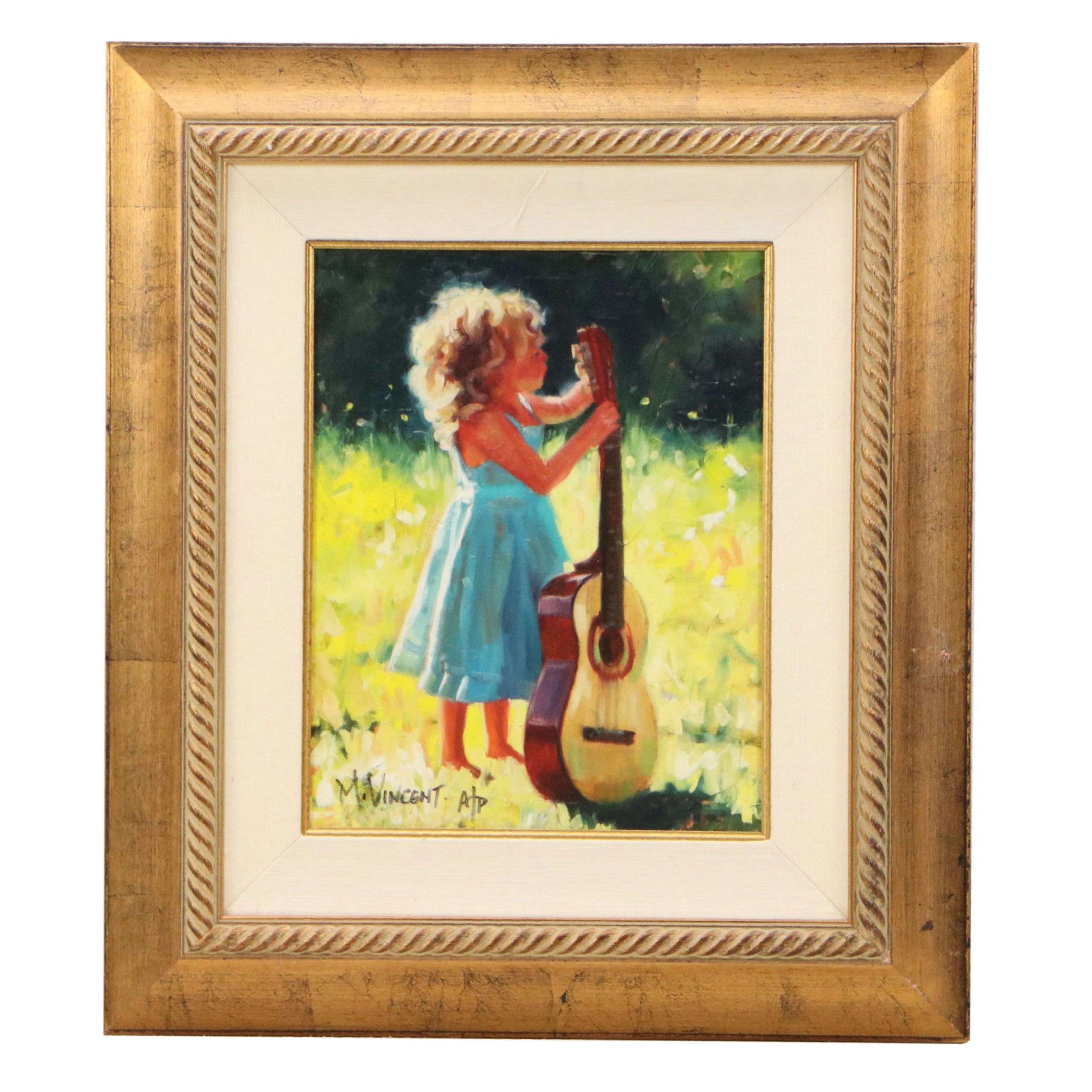 Michael Vincent Digital Print of Child with Guitar, 21st Century