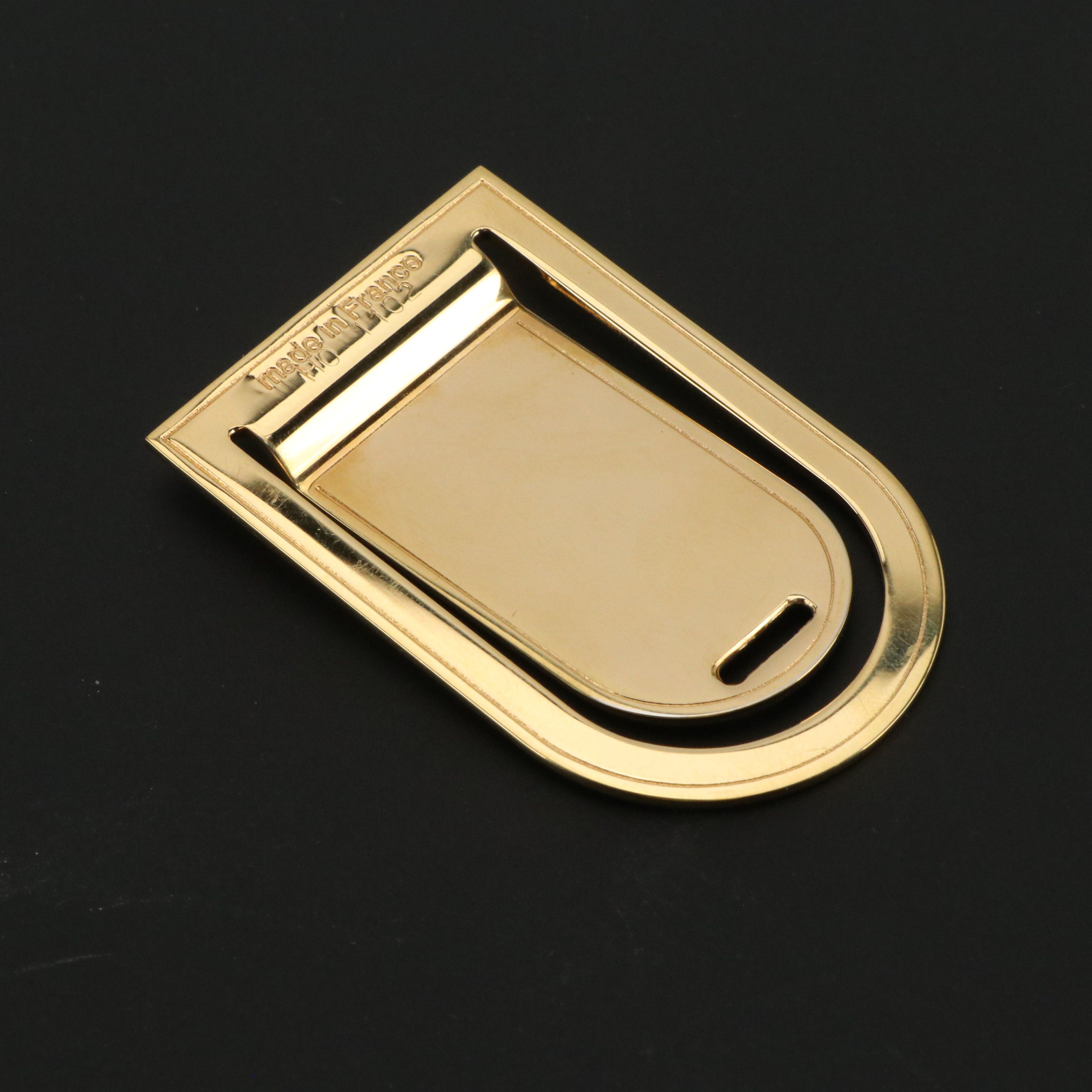 Louis Vuitton Gold Tone Pince-Billets Porte-Adresse Bookmark in Box