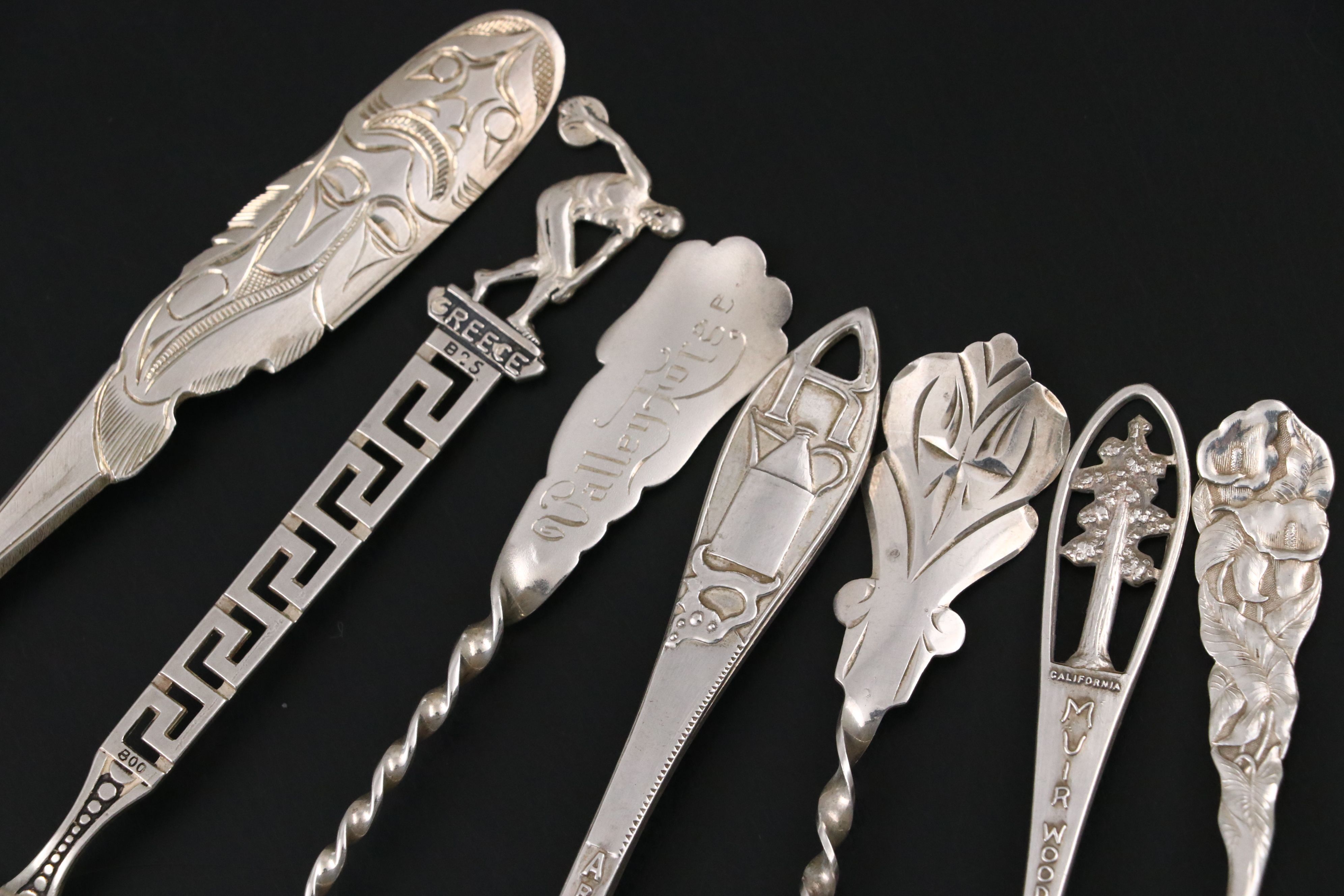 Sitka Tlingit 900 Silver with Other Sterling and 800 Silver Souvenir Spoons