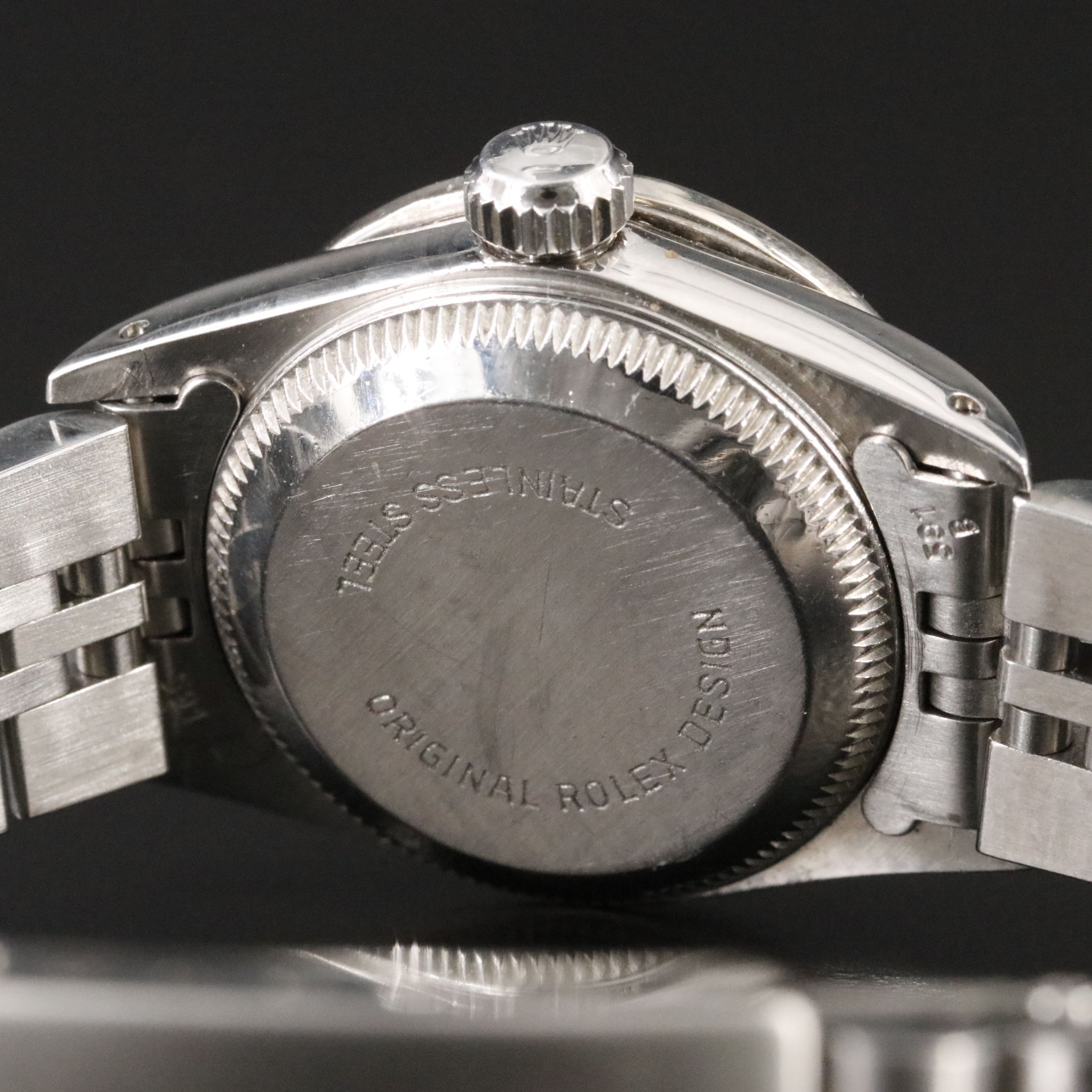 Rolex Oyster Perpetual 67194 Custom Diamond Bezel Vintage Watch c.1989