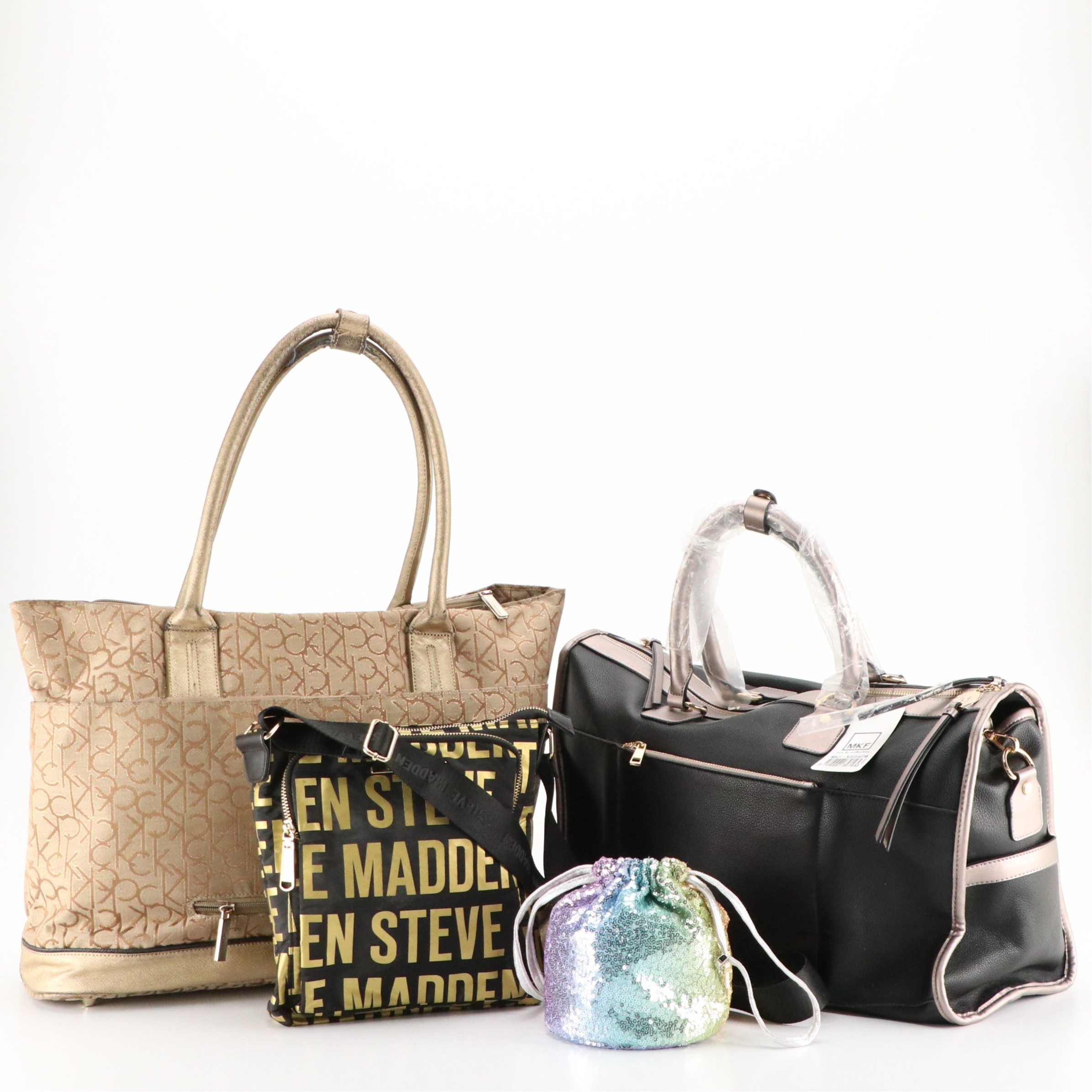 Mia K. Collection and Calvin Klein Travel Bags W/ Steve Madden & Nina Crossbody