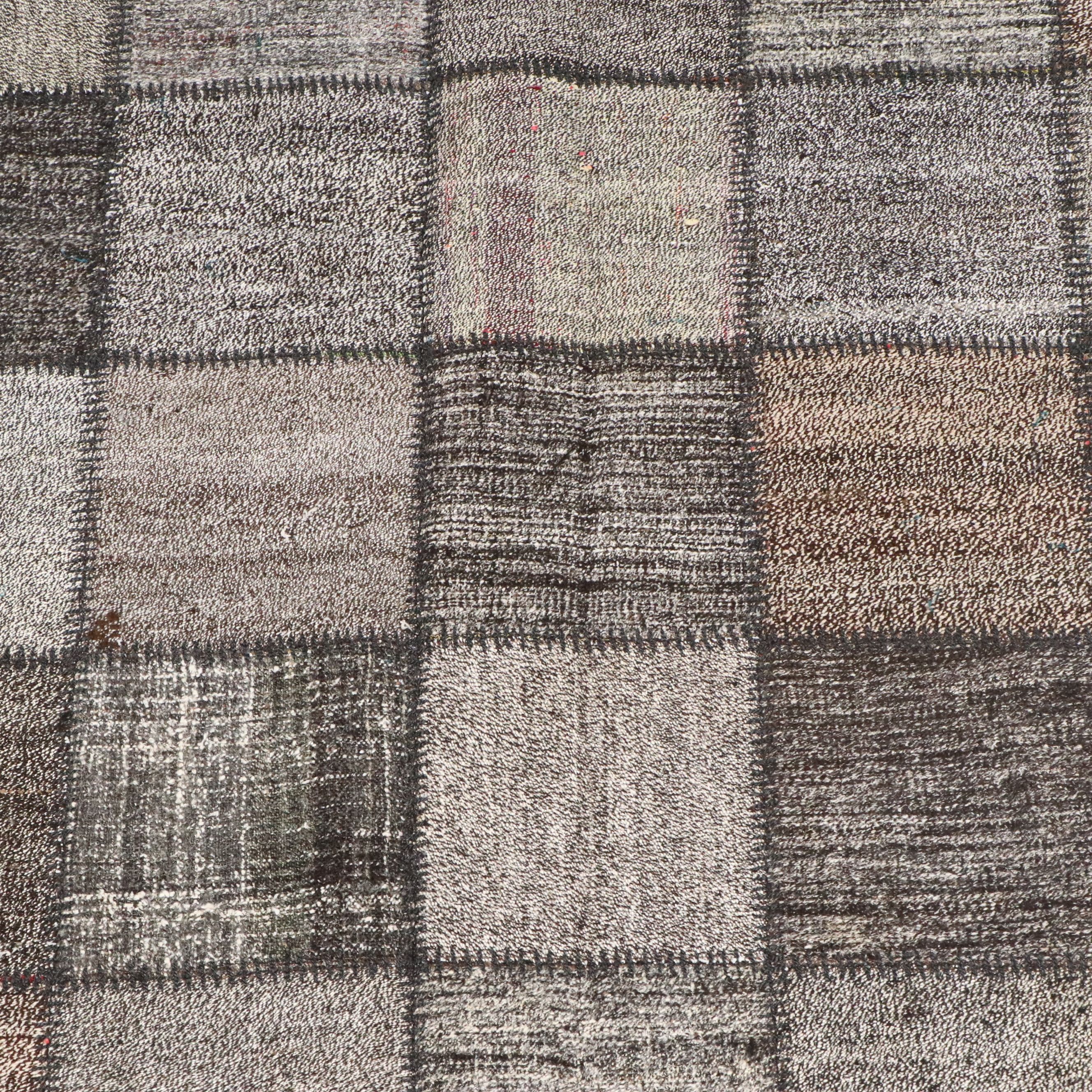 6'10 x 10'6 Mixed Technique Turkish Patchwork Kilim Area Rug