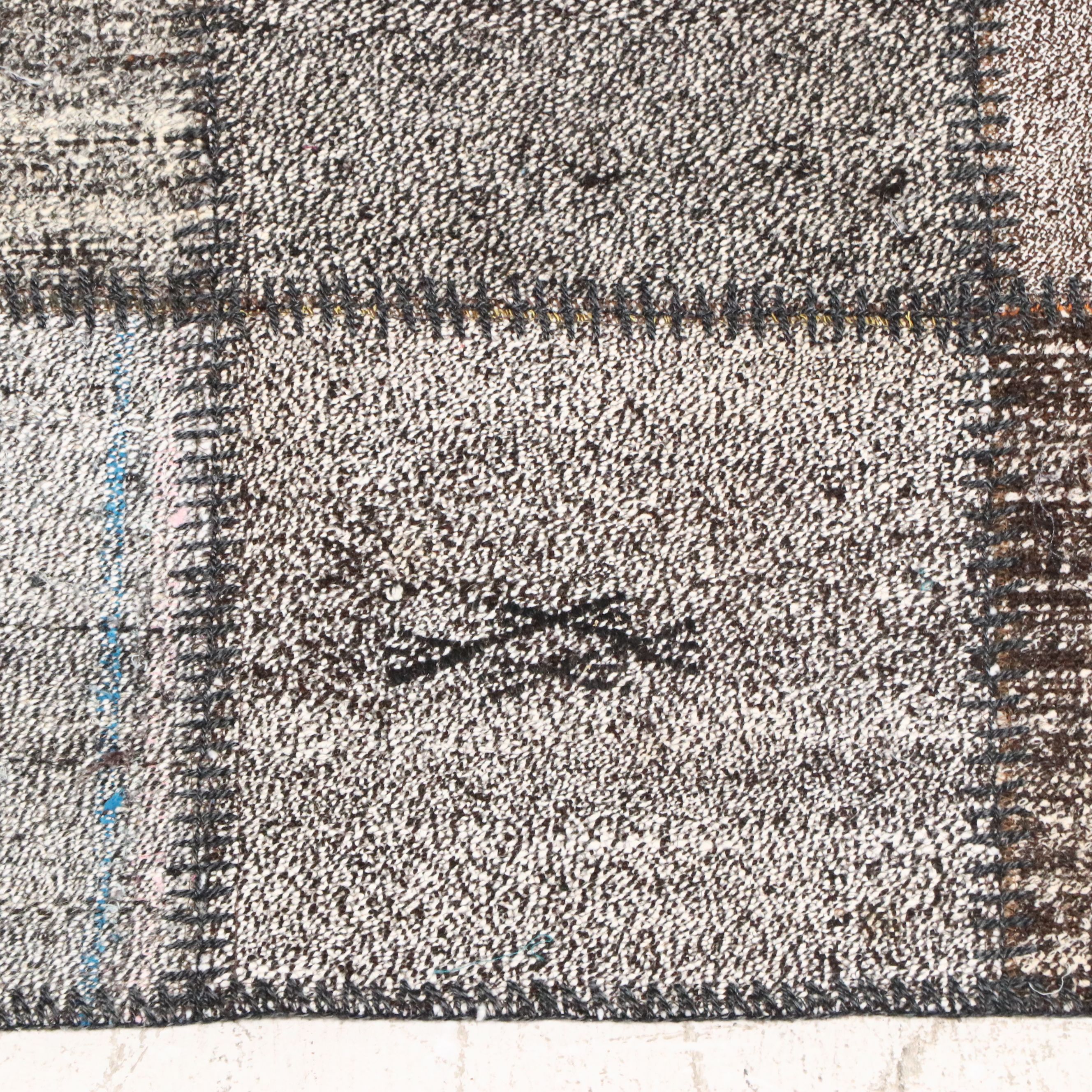 6'10 x 10'6 Mixed Technique Turkish Patchwork Kilim Area Rug