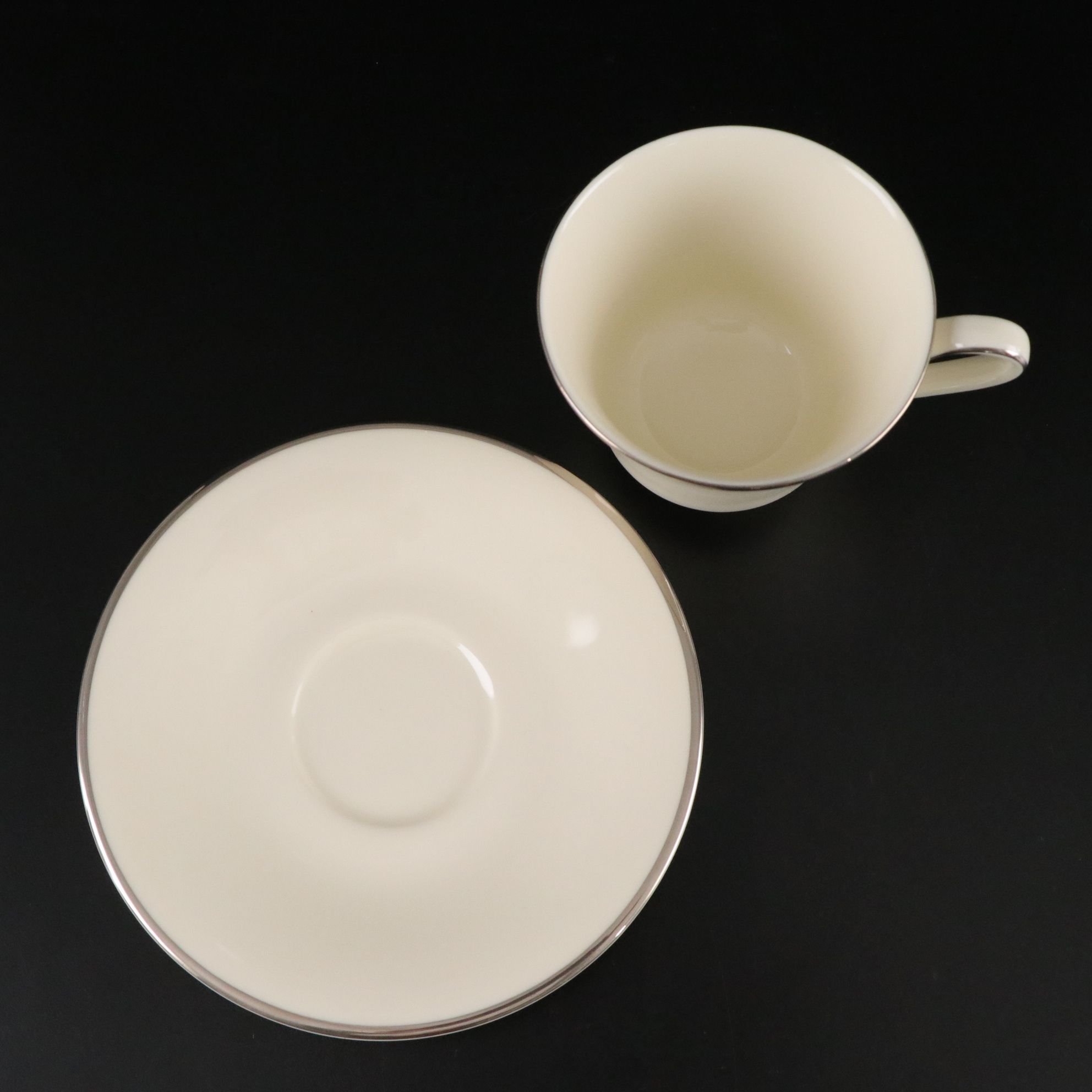 Royal Doulton "The Romance Collection" Platinum Porcelain Cups, Saucers and More