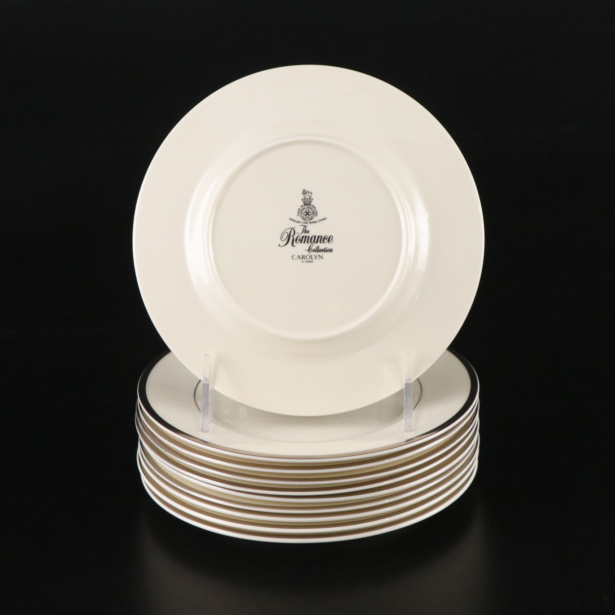 Royal Doulton "The Romance Collection" Platinum Porcelain Cups, Saucers and More