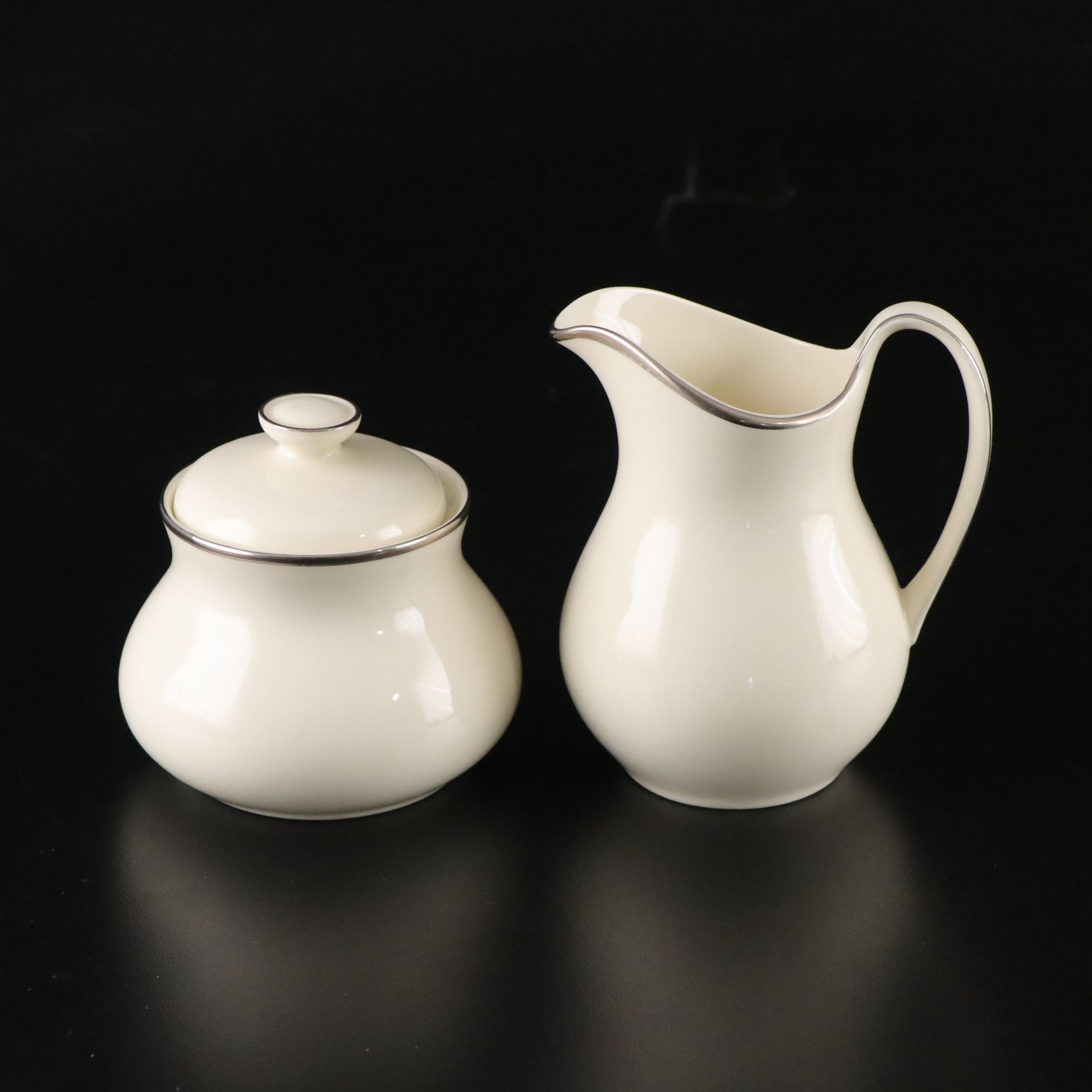 Royal Doulton "The Romance Collection" Platinum Porcelain Cups, Saucers and More