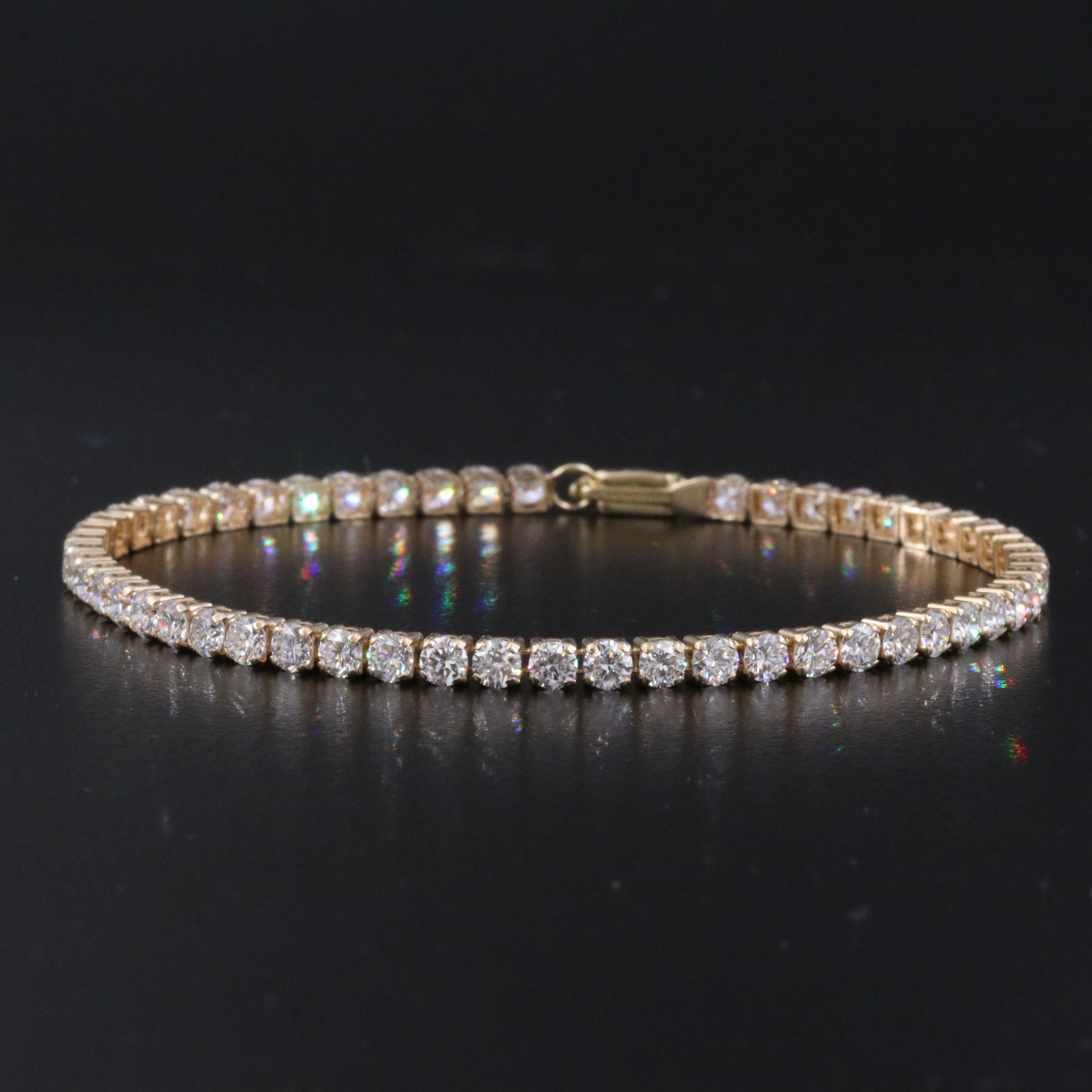 14K 4.89 CTW Lab Grown Diamond Line Bracelet with IGI Jewelry Report