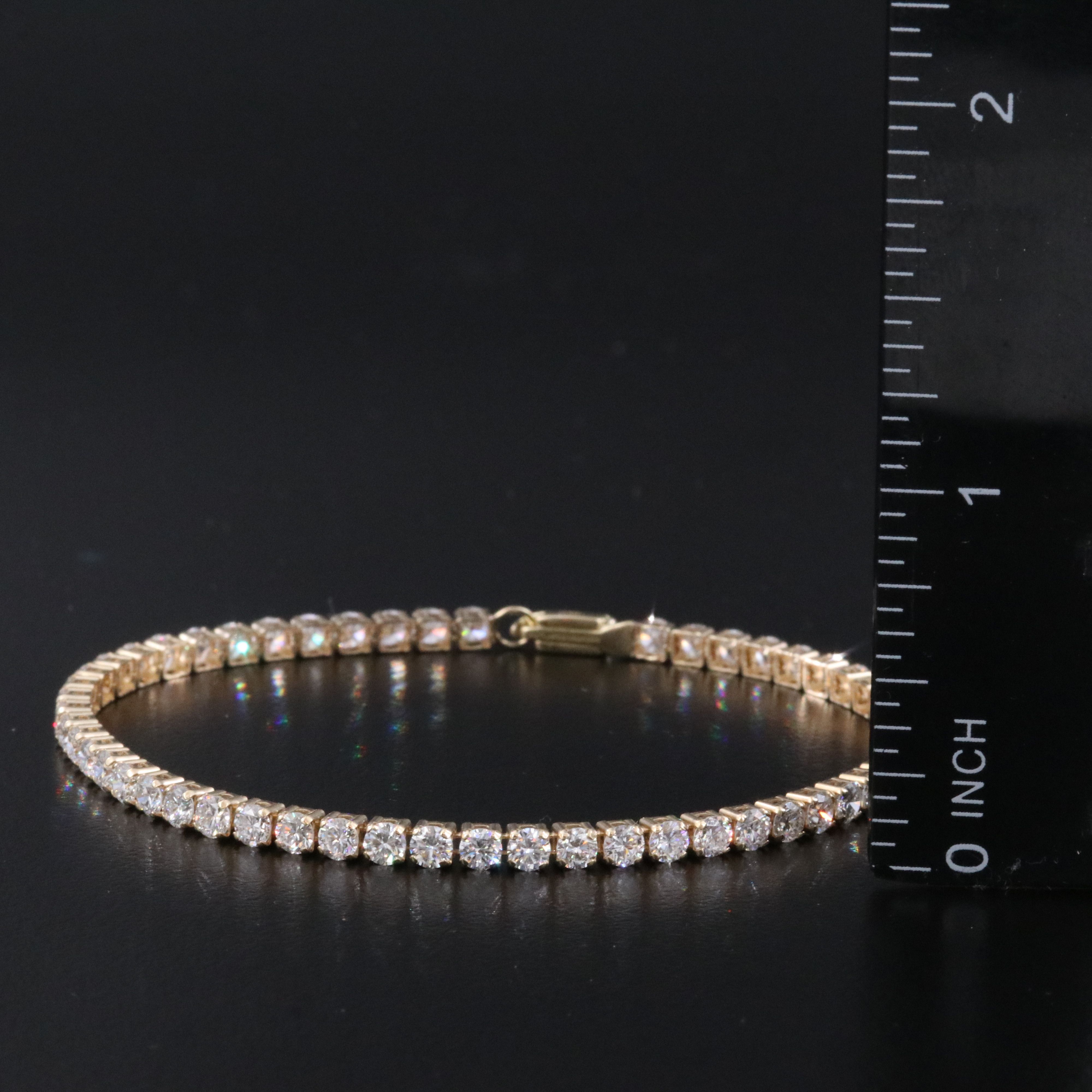 14K 4.89 CTW Lab Grown Diamond Line Bracelet with IGI Jewelry Report