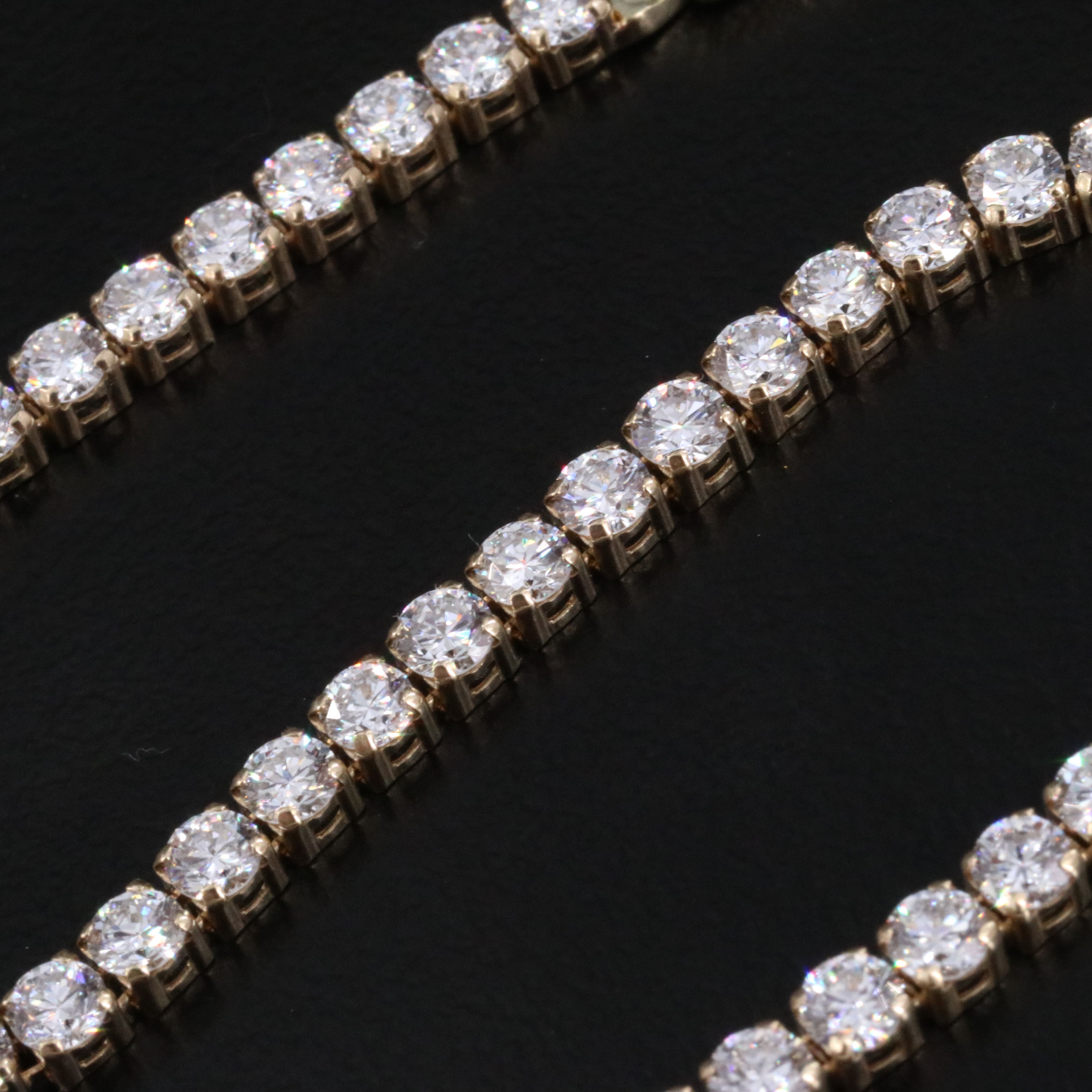 14K 4.89 CTW Lab Grown Diamond Line Bracelet with IGI Jewelry Report