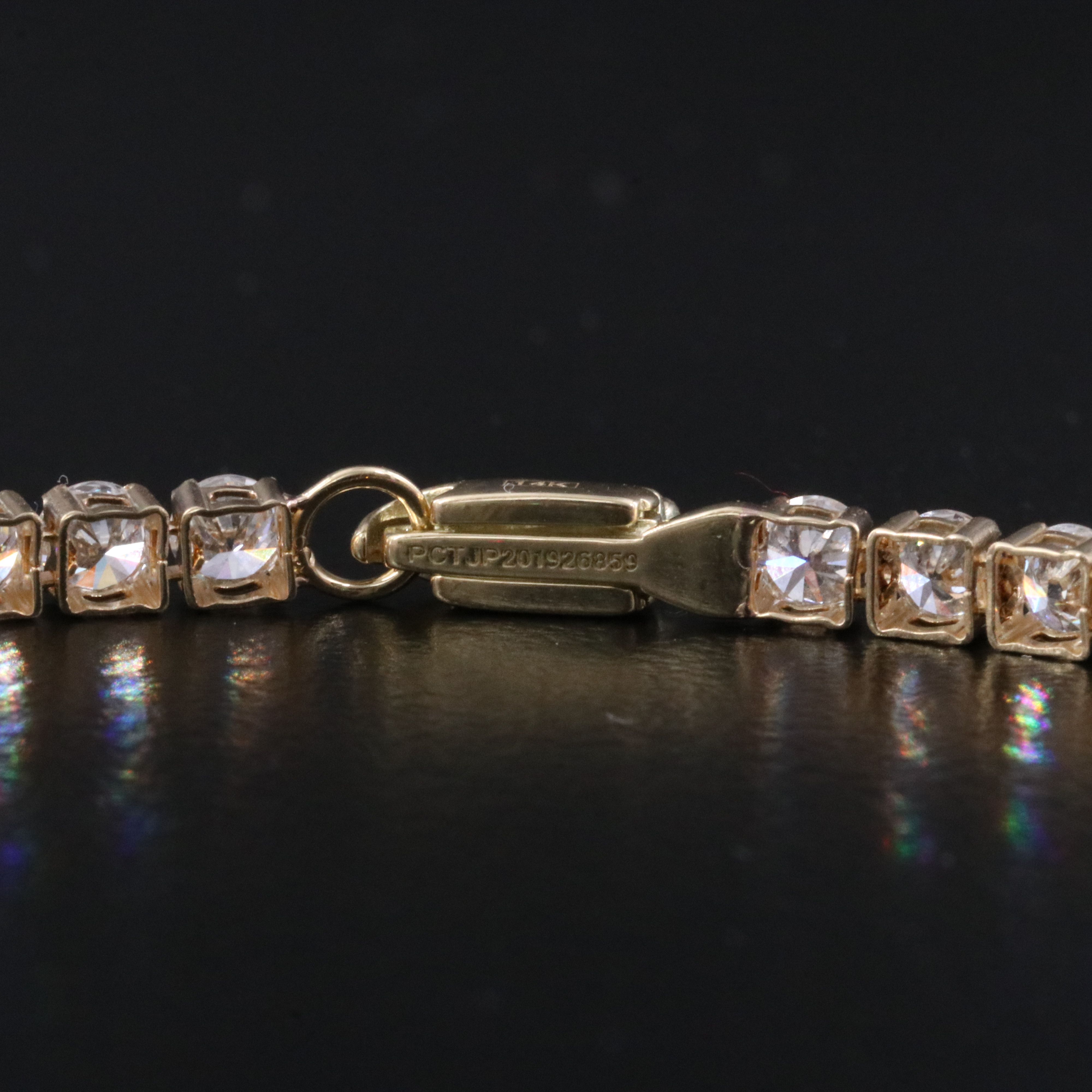 14K 4.89 CTW Lab Grown Diamond Line Bracelet with IGI Jewelry Report