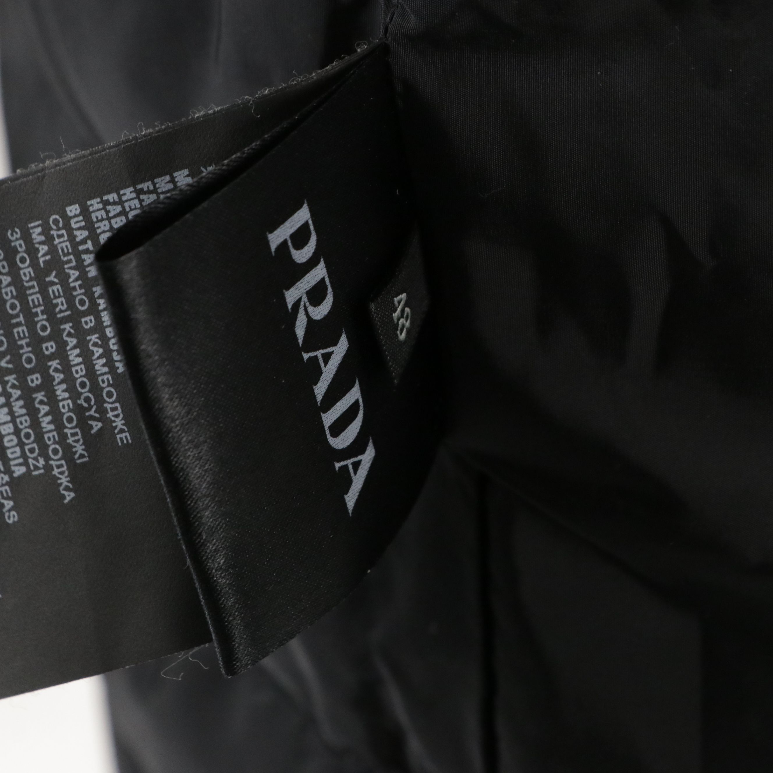 Prada Black Quilted Nylon Zip-Up Puffer Jacket