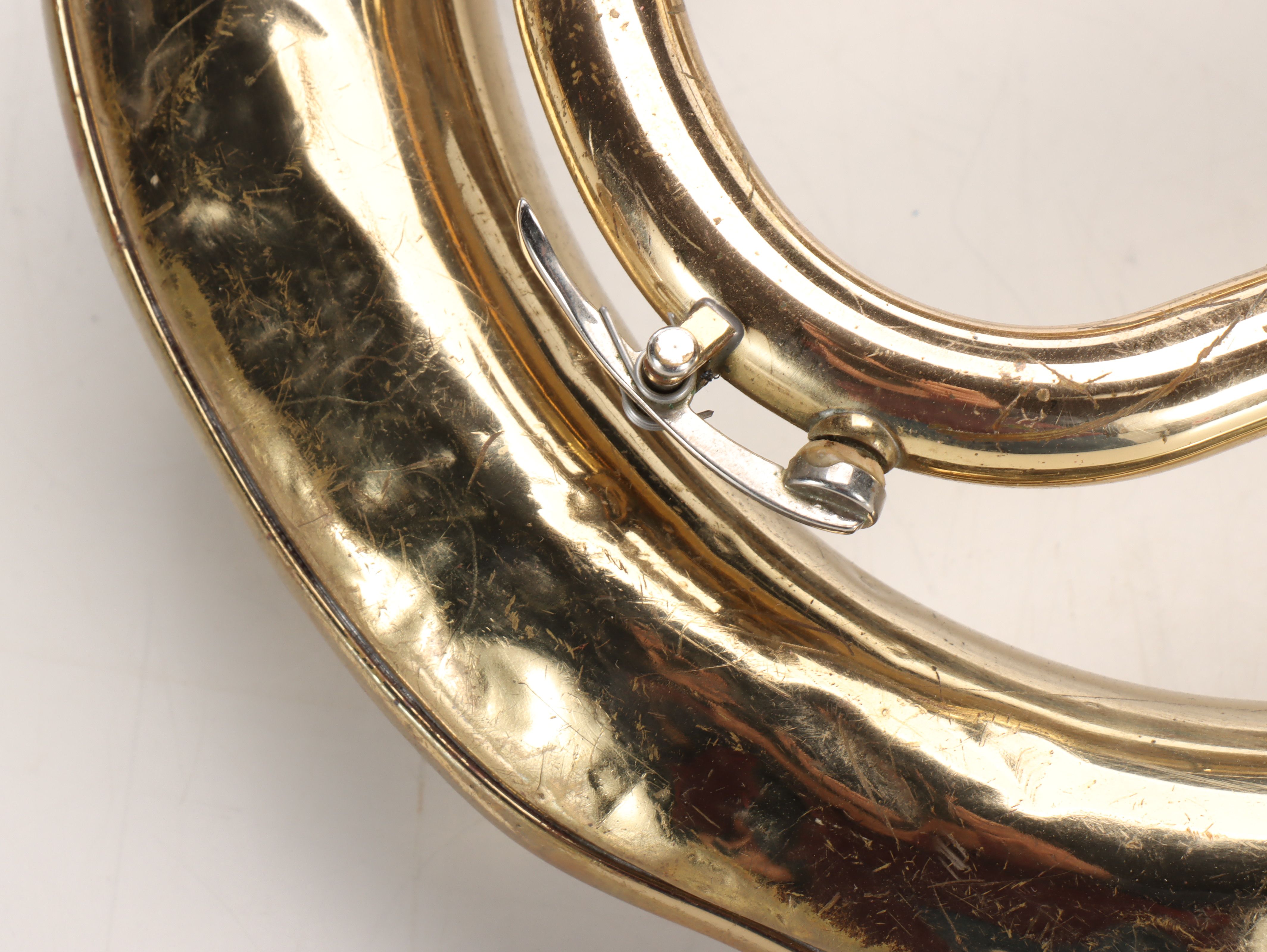 Pan American Gold Finish Trumpet and Baritone Horn with MOP Keys