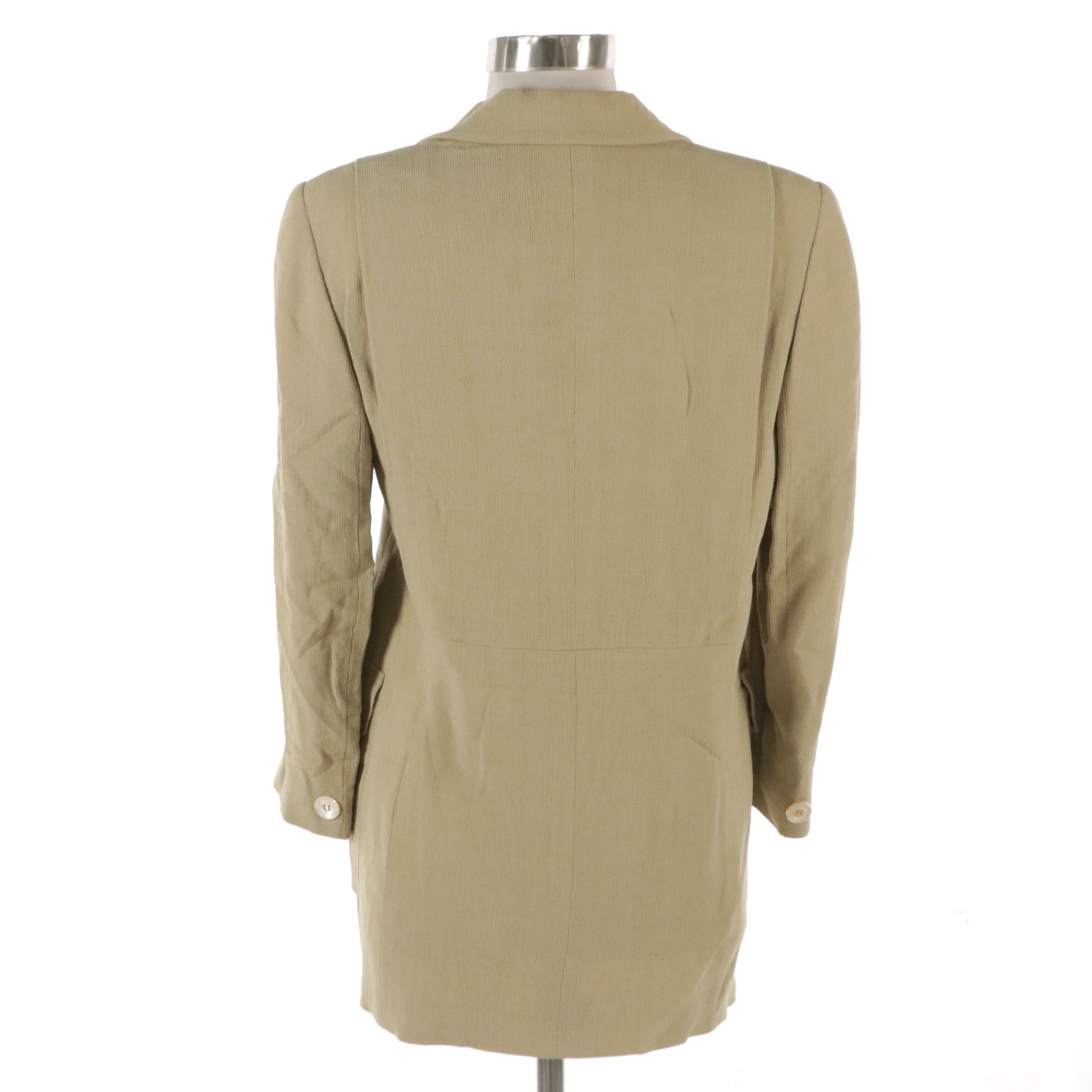 Gucci Wool Blend Three-Button Jacket with Flap Pockets