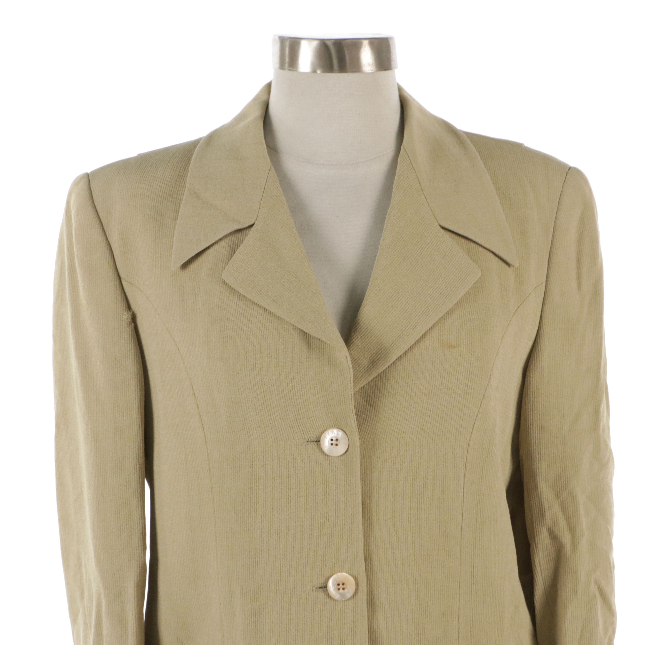 Gucci Wool Blend Three-Button Jacket with Flap Pockets