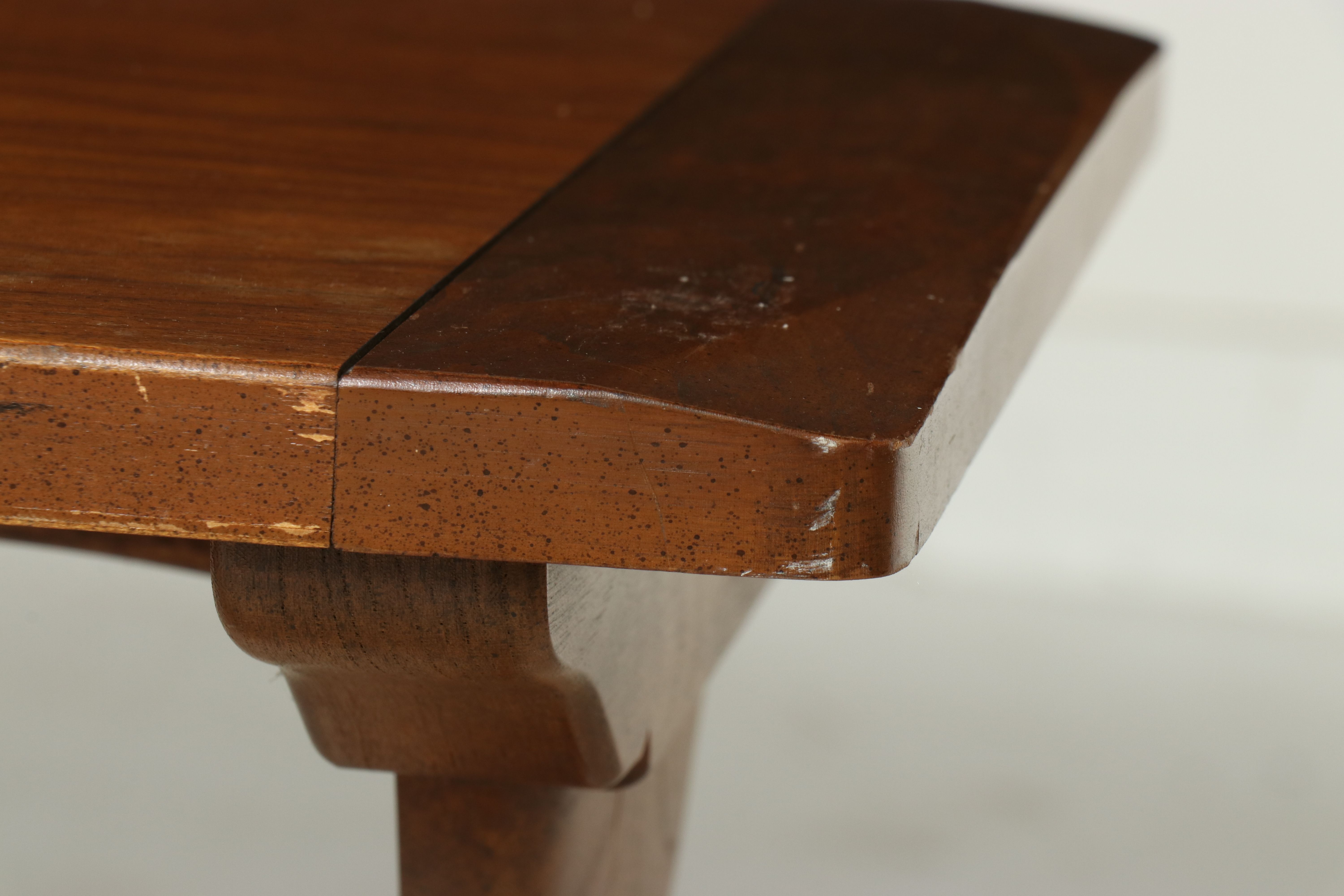 Bicentennial Commemorative Oak Trestle Side Table, 1976