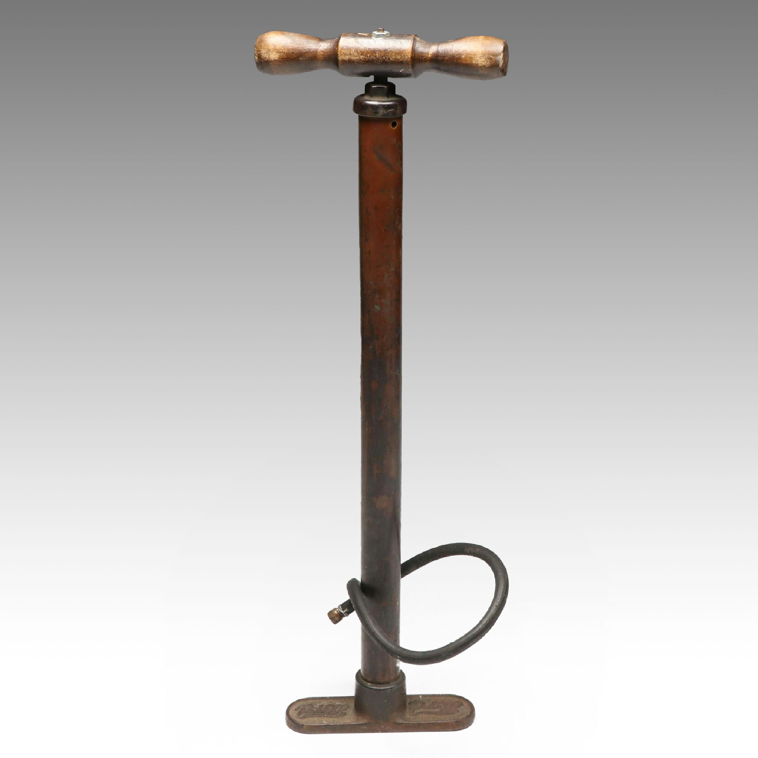 Antique Ford Metal and Wood Handle Tire Pump