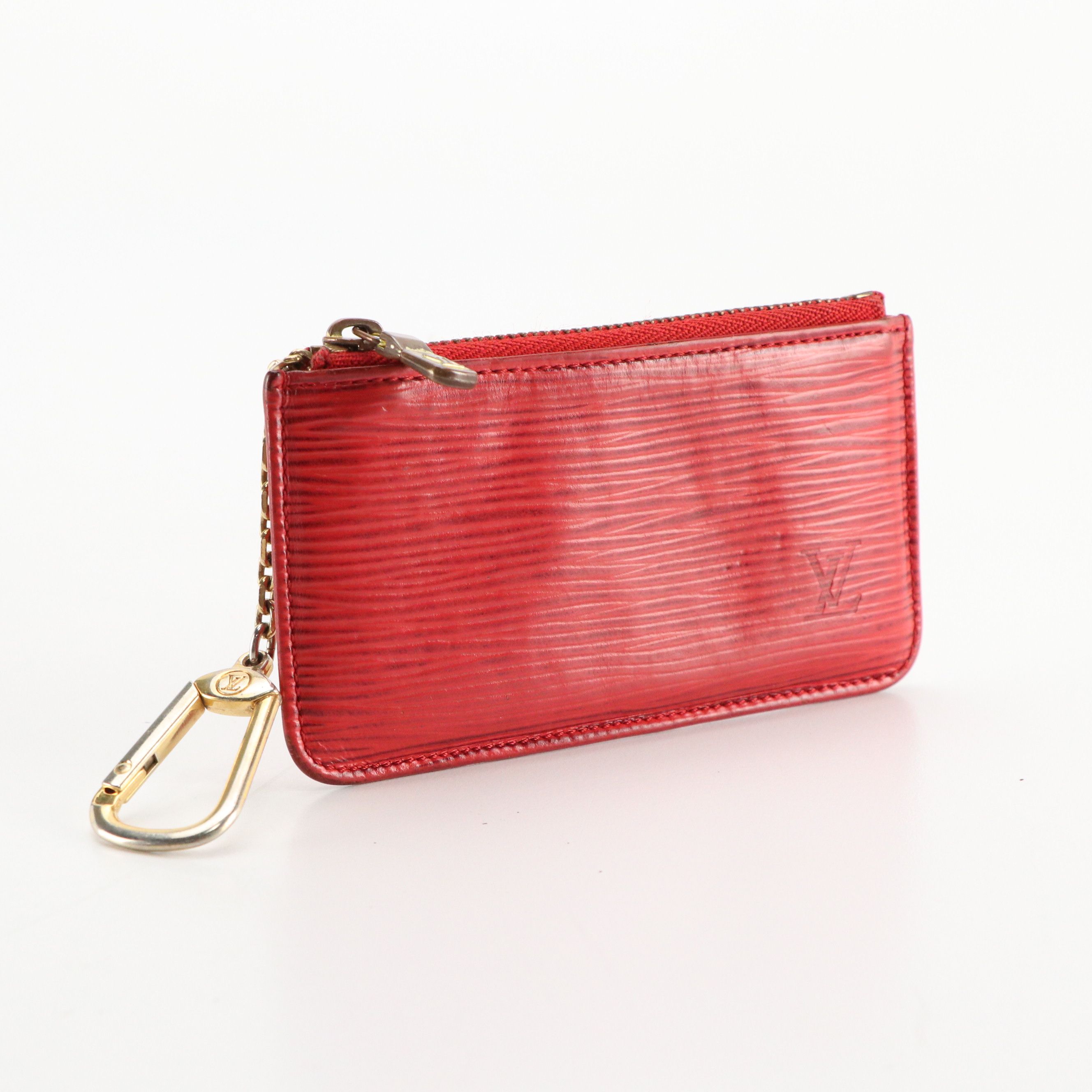 Louis Vuitton Pochette Clés in Red Epi Leather