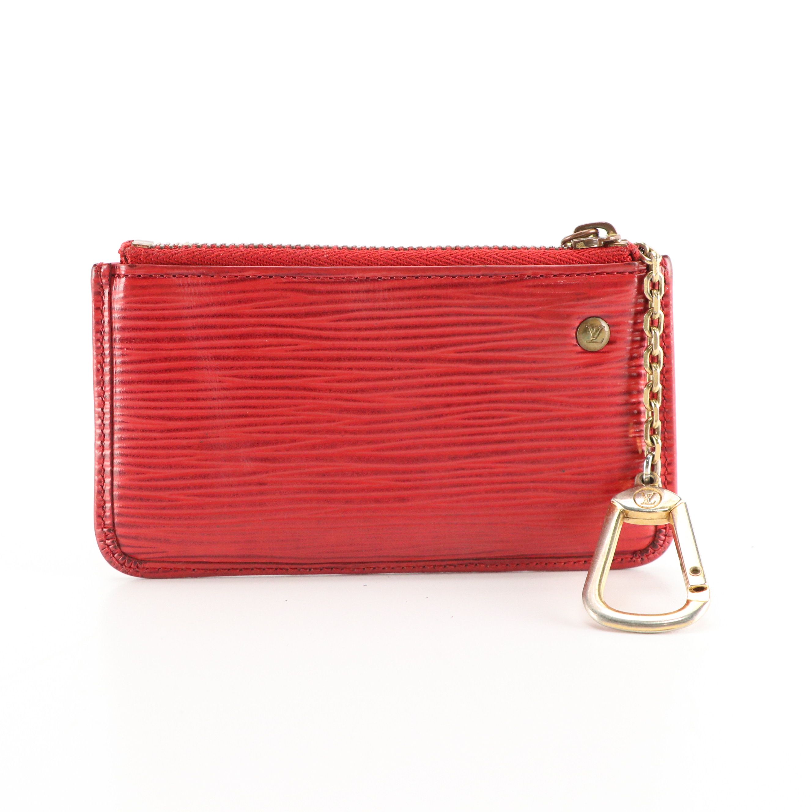 Louis Vuitton Pochette Clés in Red Epi Leather
