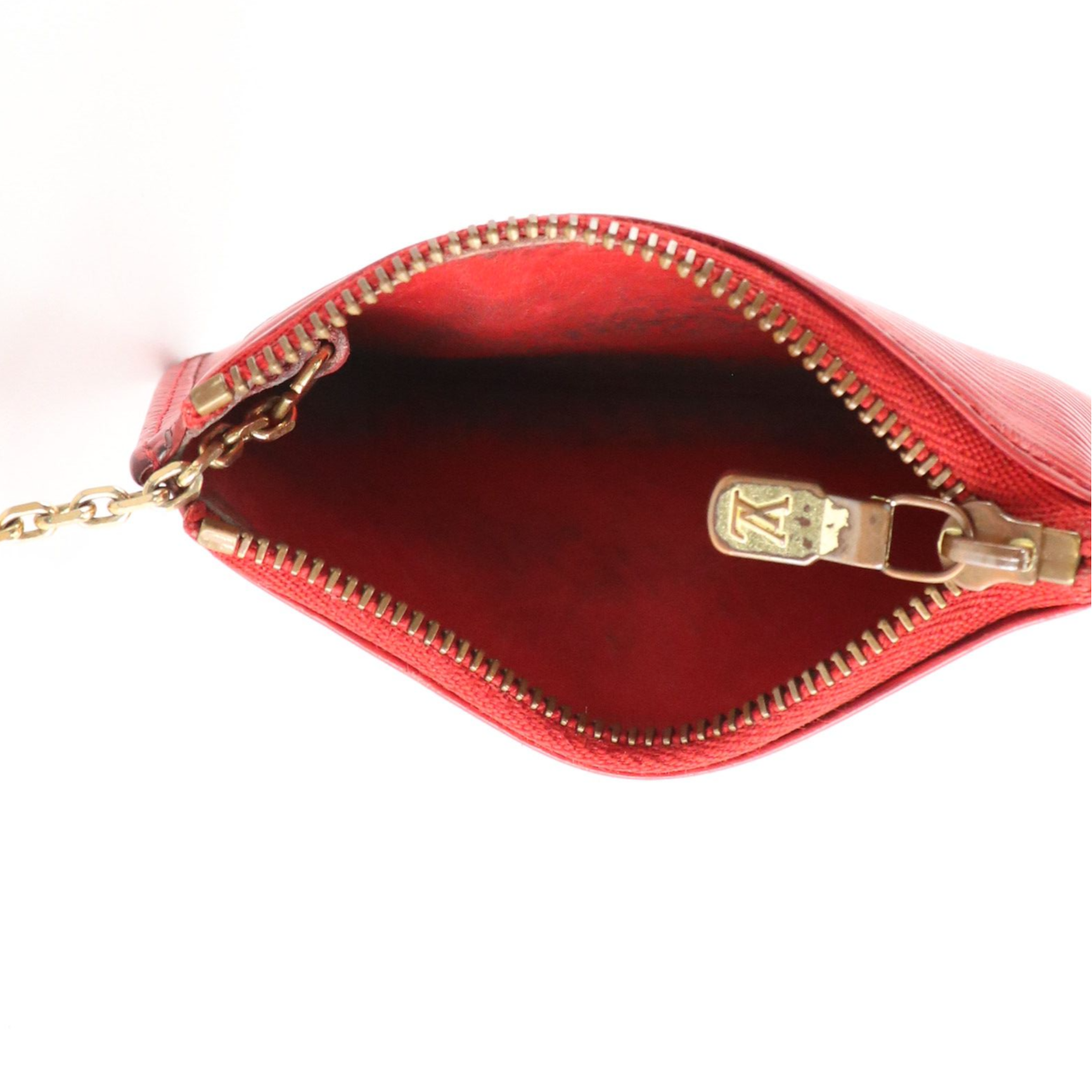 Louis Vuitton Pochette Clés in Red Epi Leather