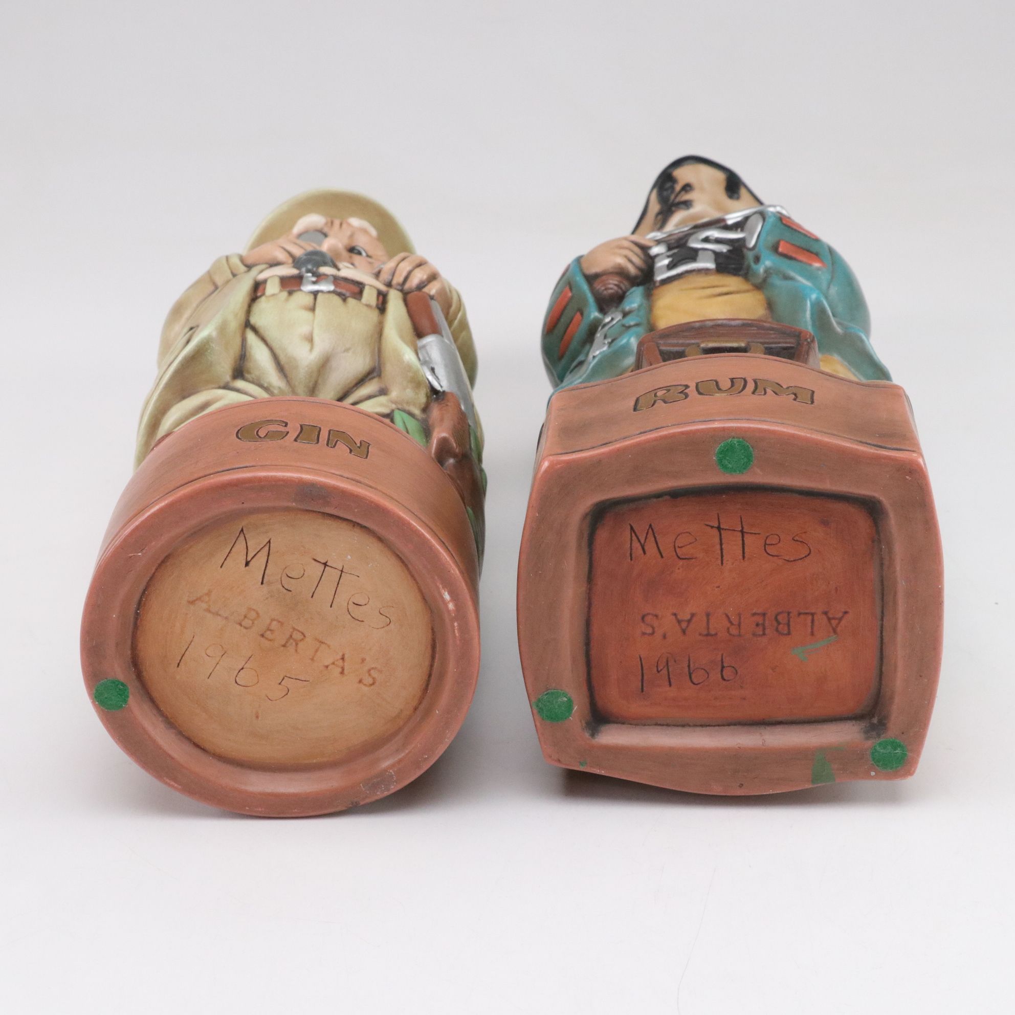 Alberta's Mold Ceramic Figural Decanters, 1960-70s