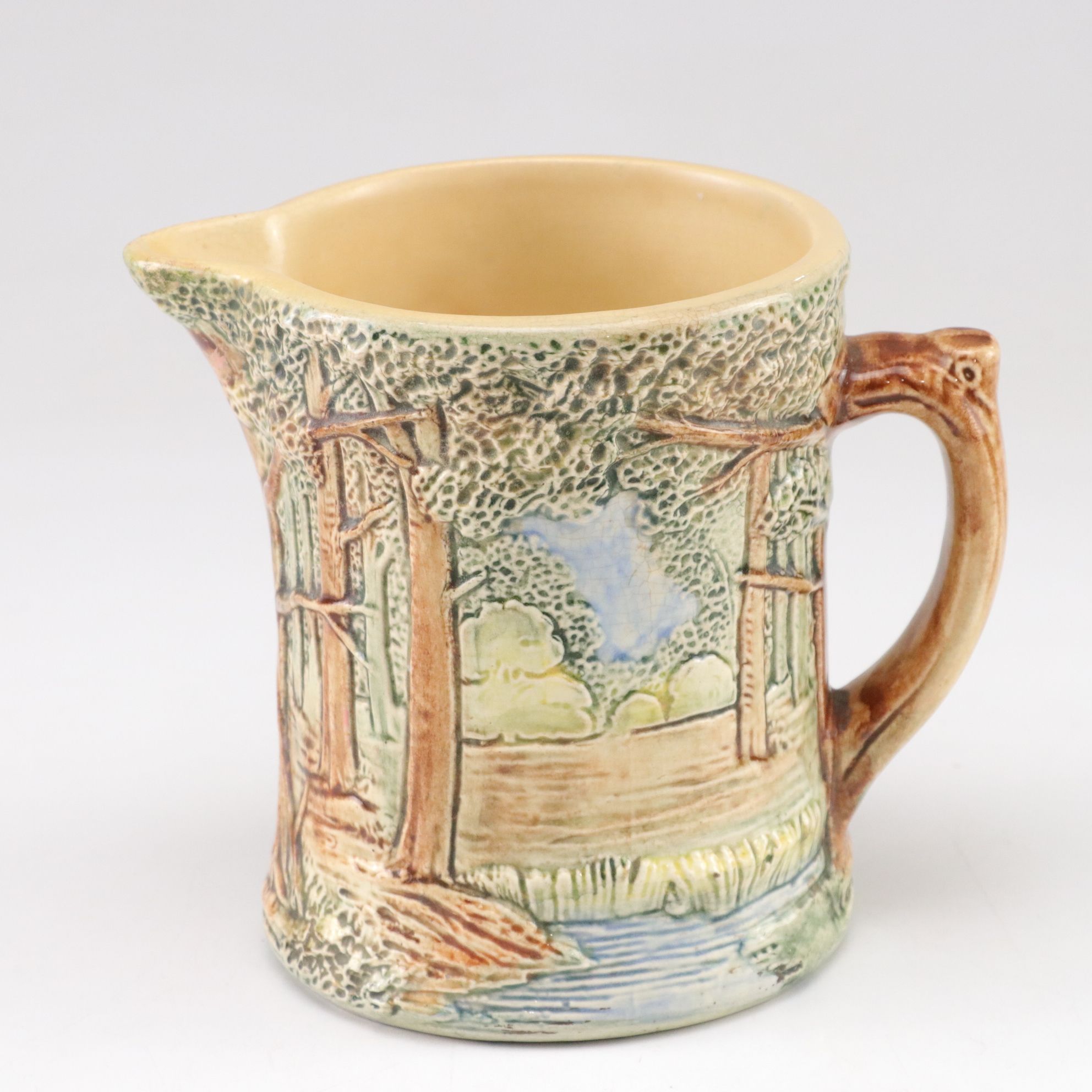 Weller Pottery "Forest" Pitcher and Vase, Early 20th C.