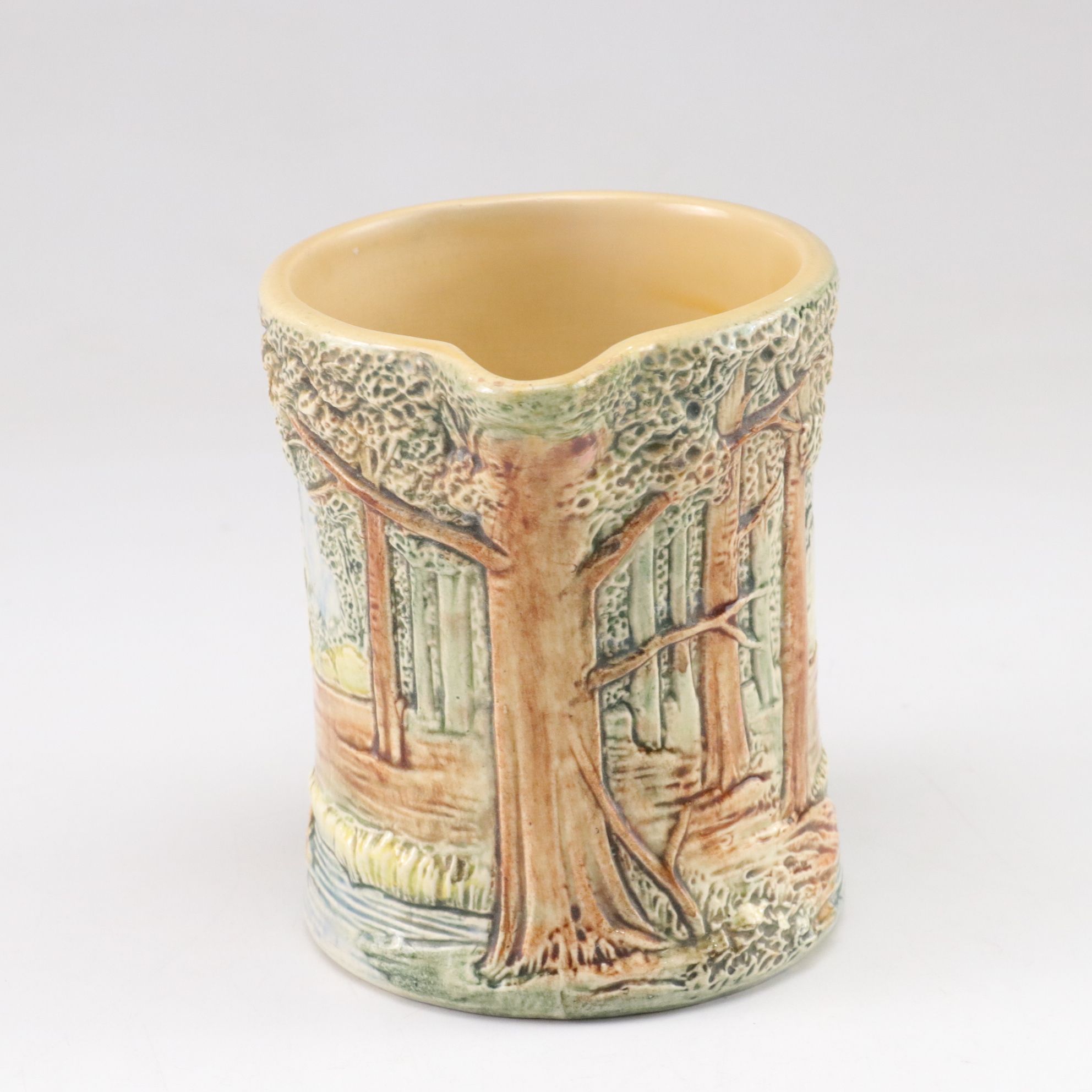 Weller Pottery "Forest" Pitcher and Vase, Early 20th C.