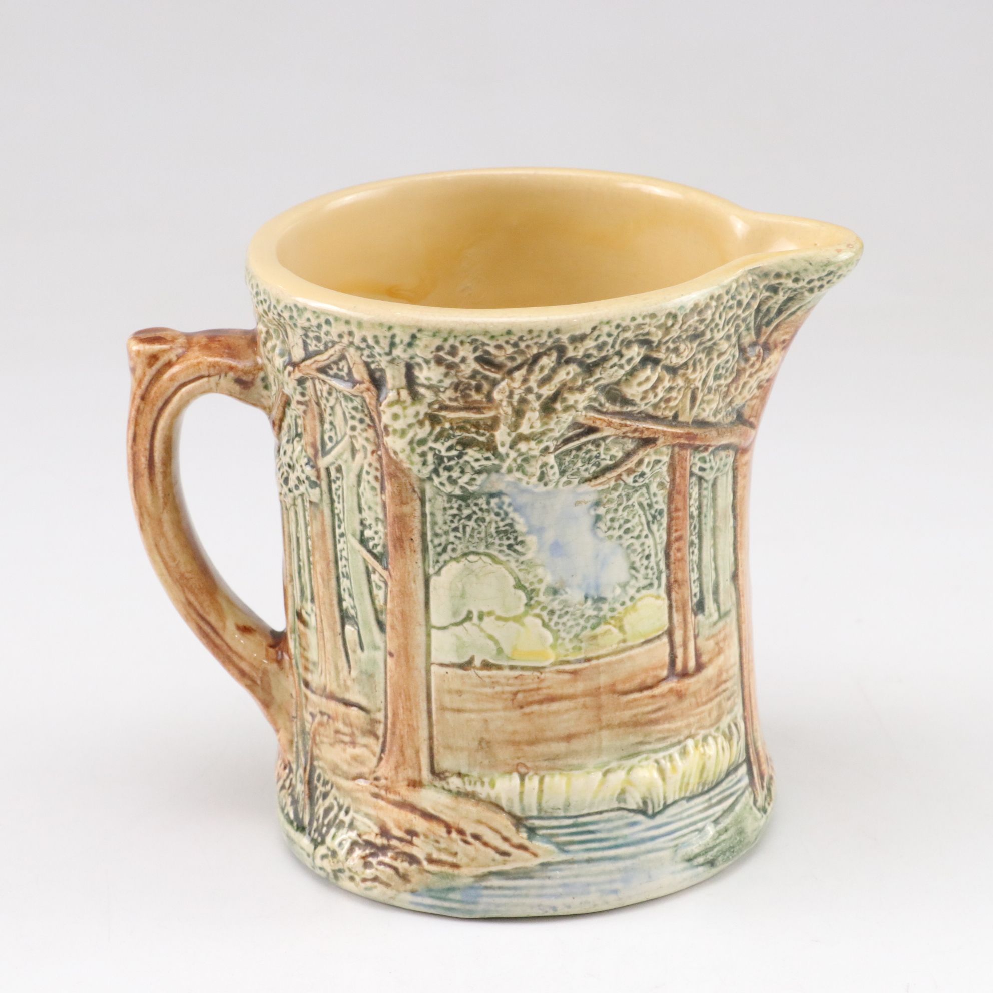 Weller Pottery "Forest" Pitcher and Vase, Early 20th C.