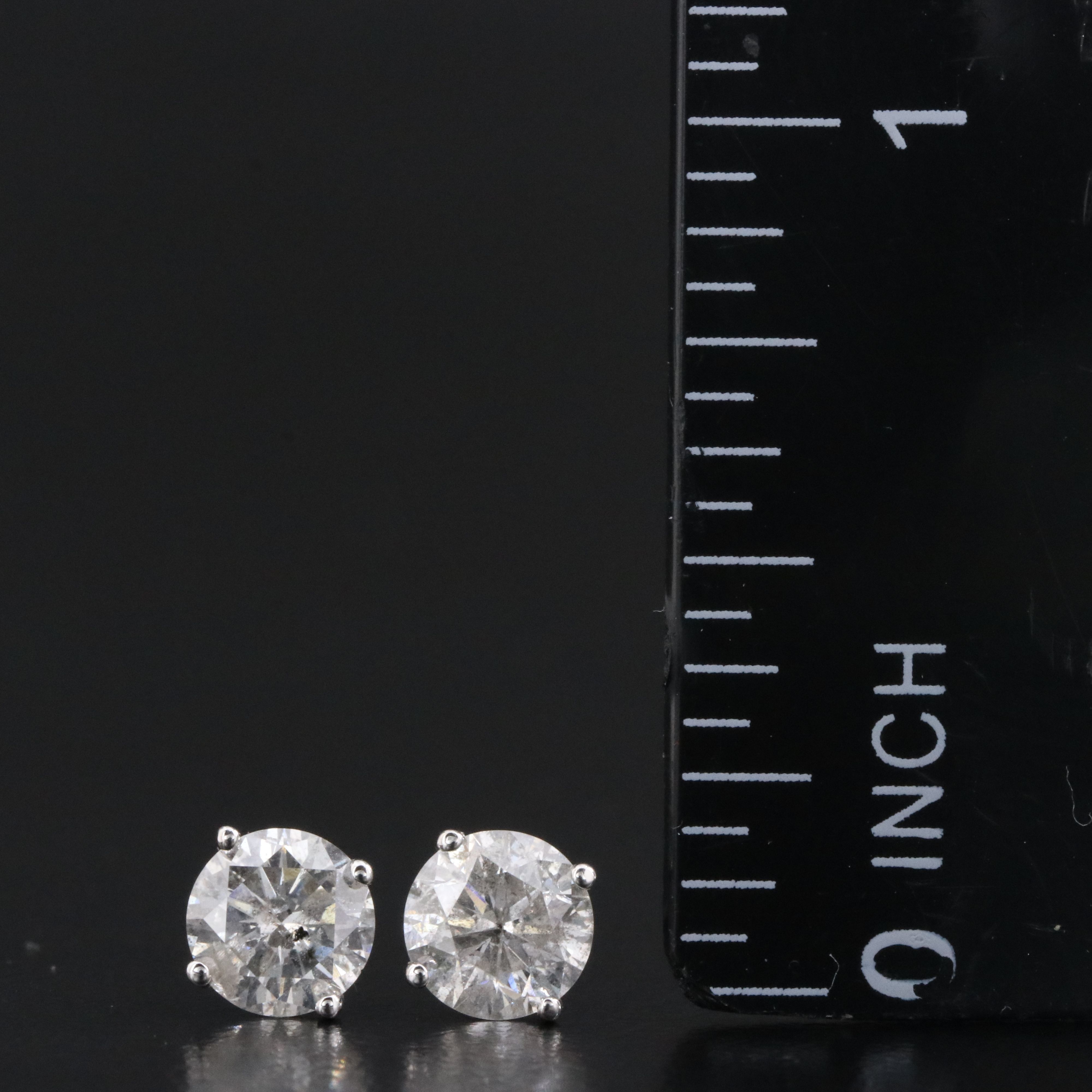 14K 1.29 CTW Diamond Martini Solitaire Earrings