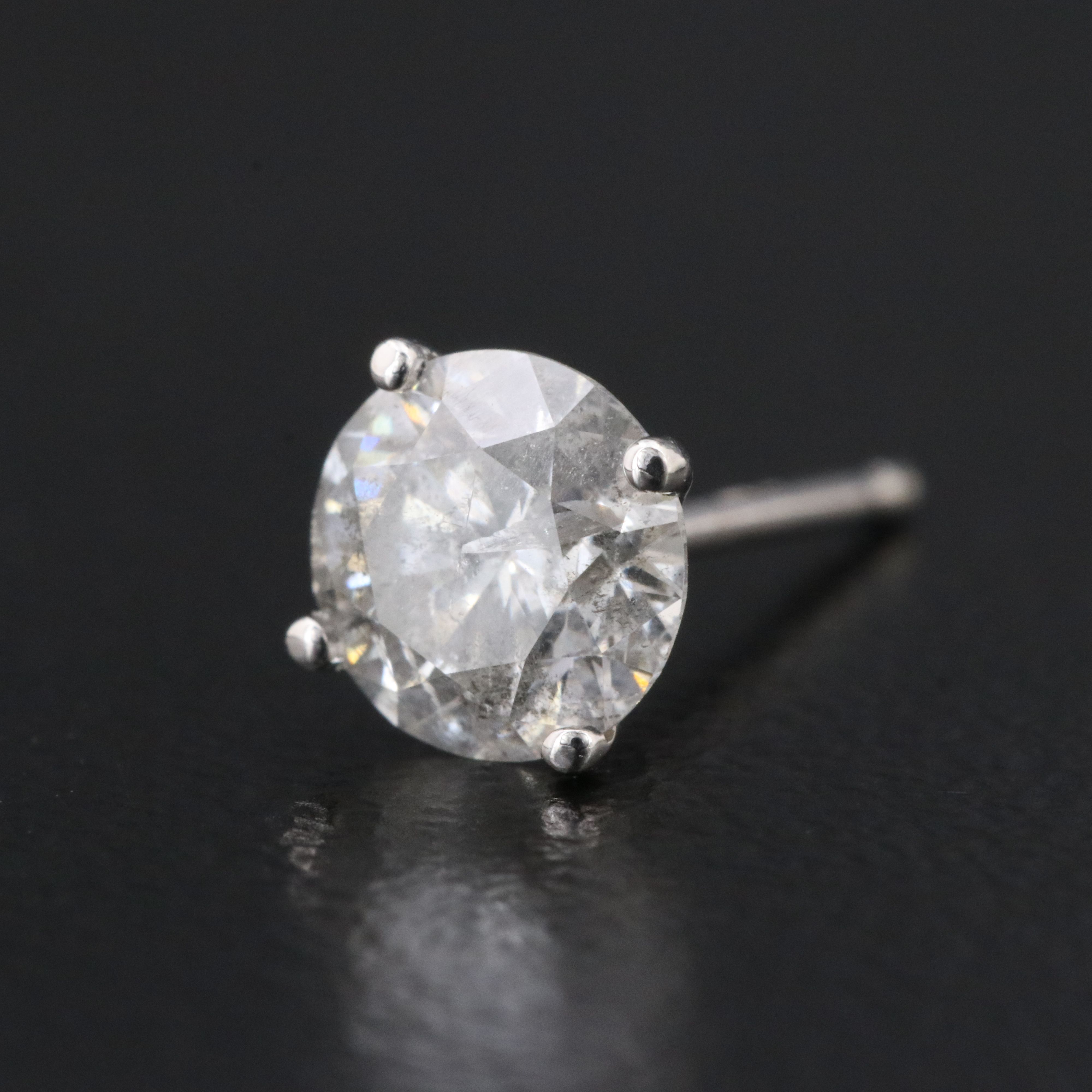 14K 1.29 CTW Diamond Martini Solitaire Earrings