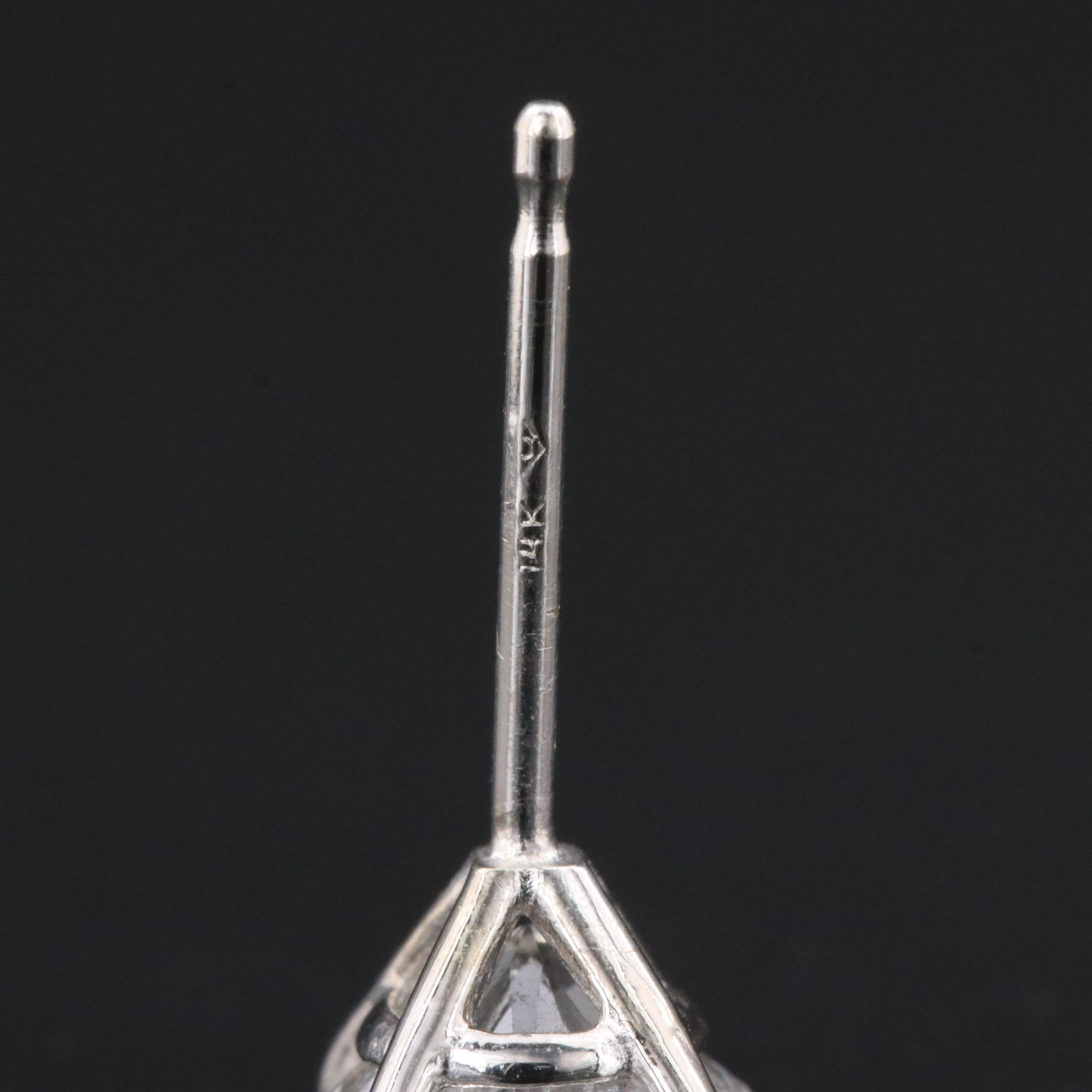 14K 1.29 CTW Diamond Martini Solitaire Earrings