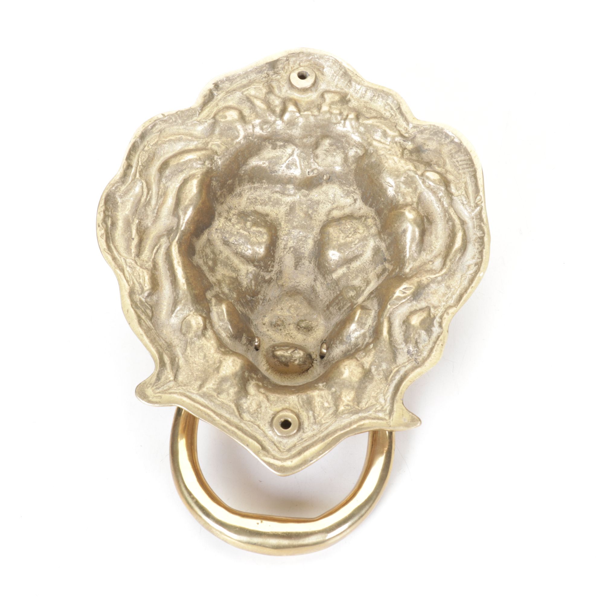 Polished Brass Lion's Head Door Knocker