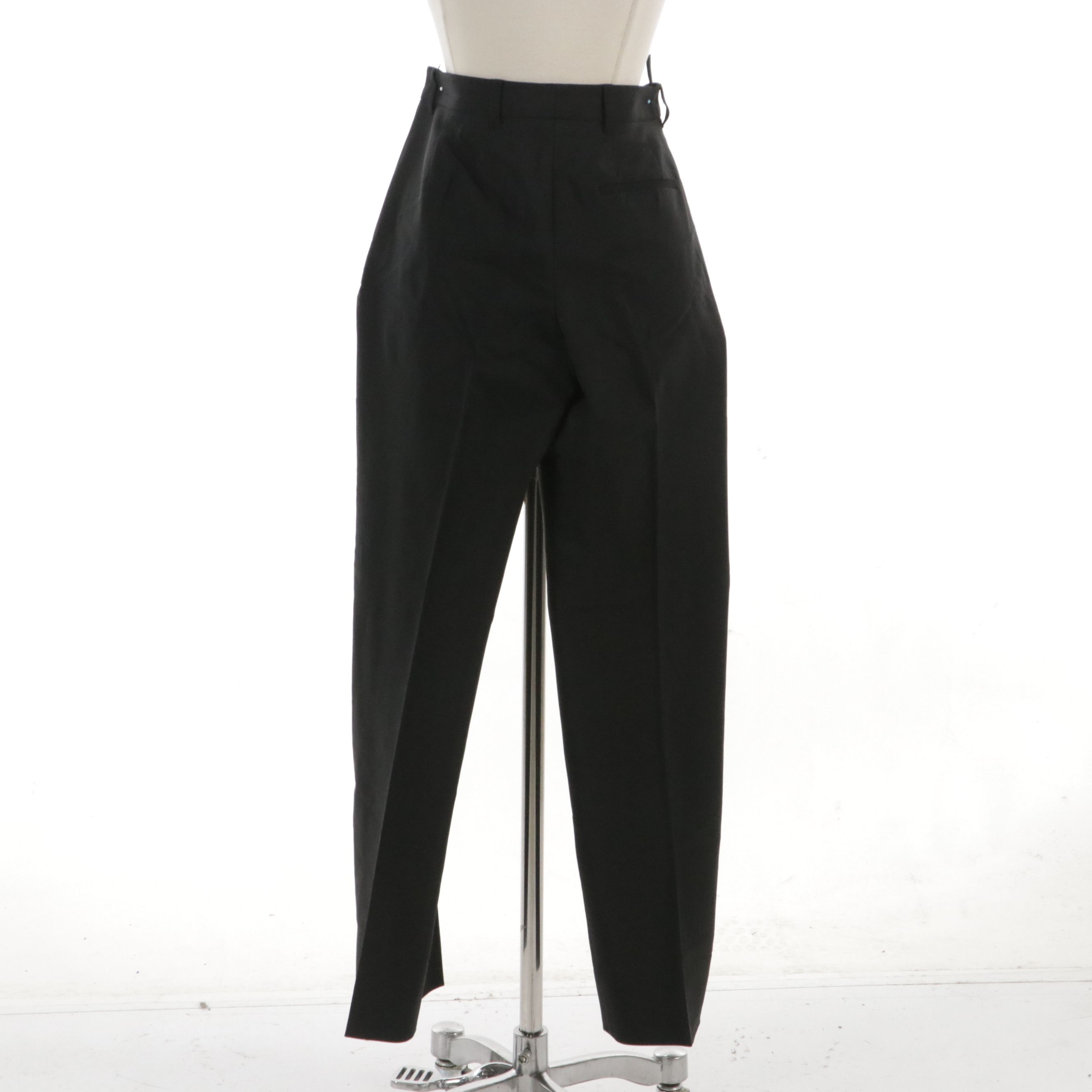 Prada Black Flat-Front Trousers