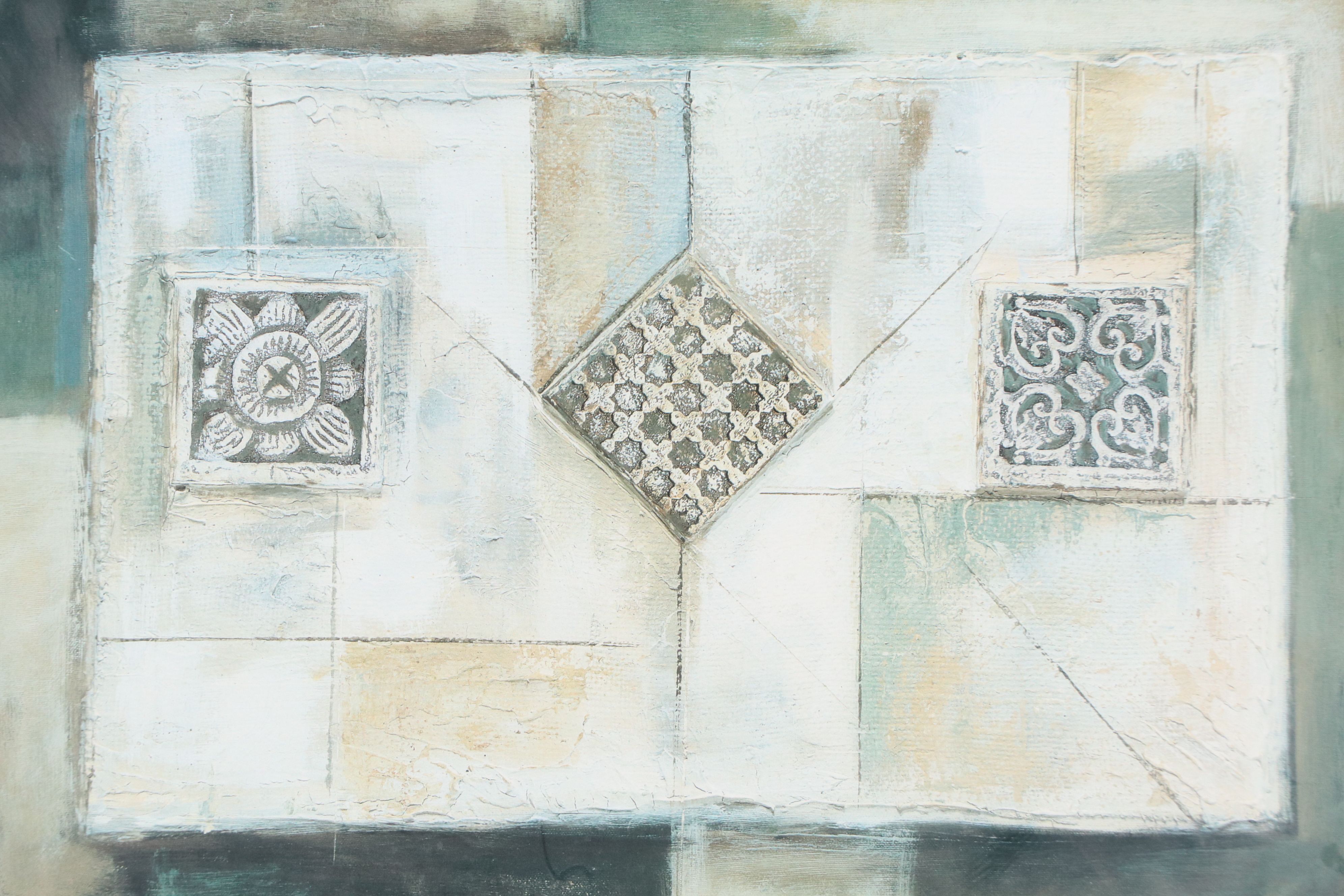 After S. Malek Offset Lithograph "Architectural Elements II," Late 20th Century