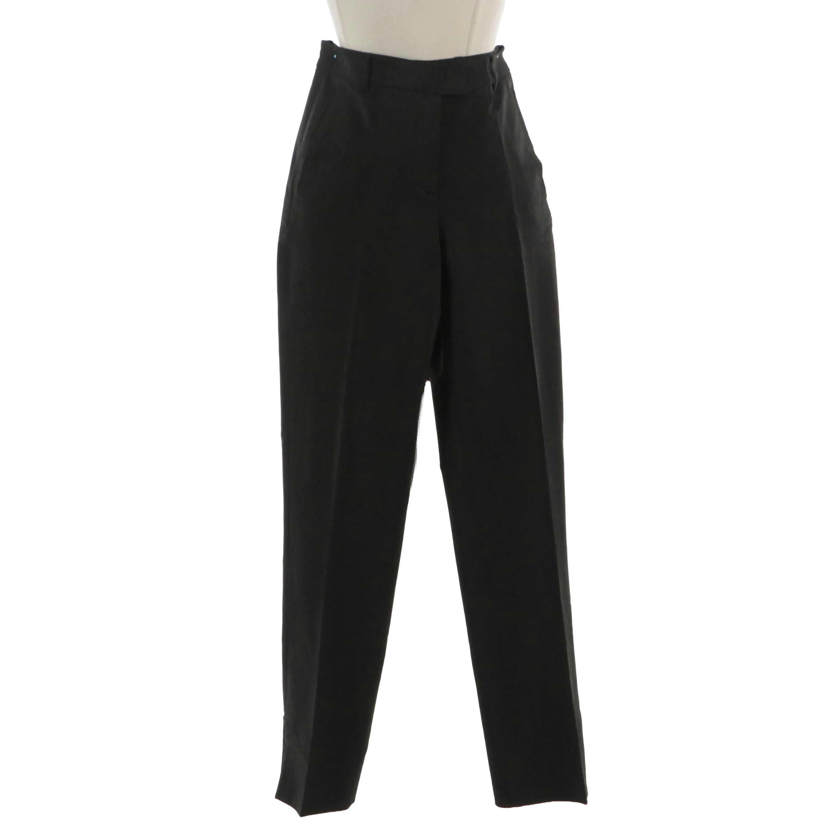 Prada Black Flat-Front Trousers