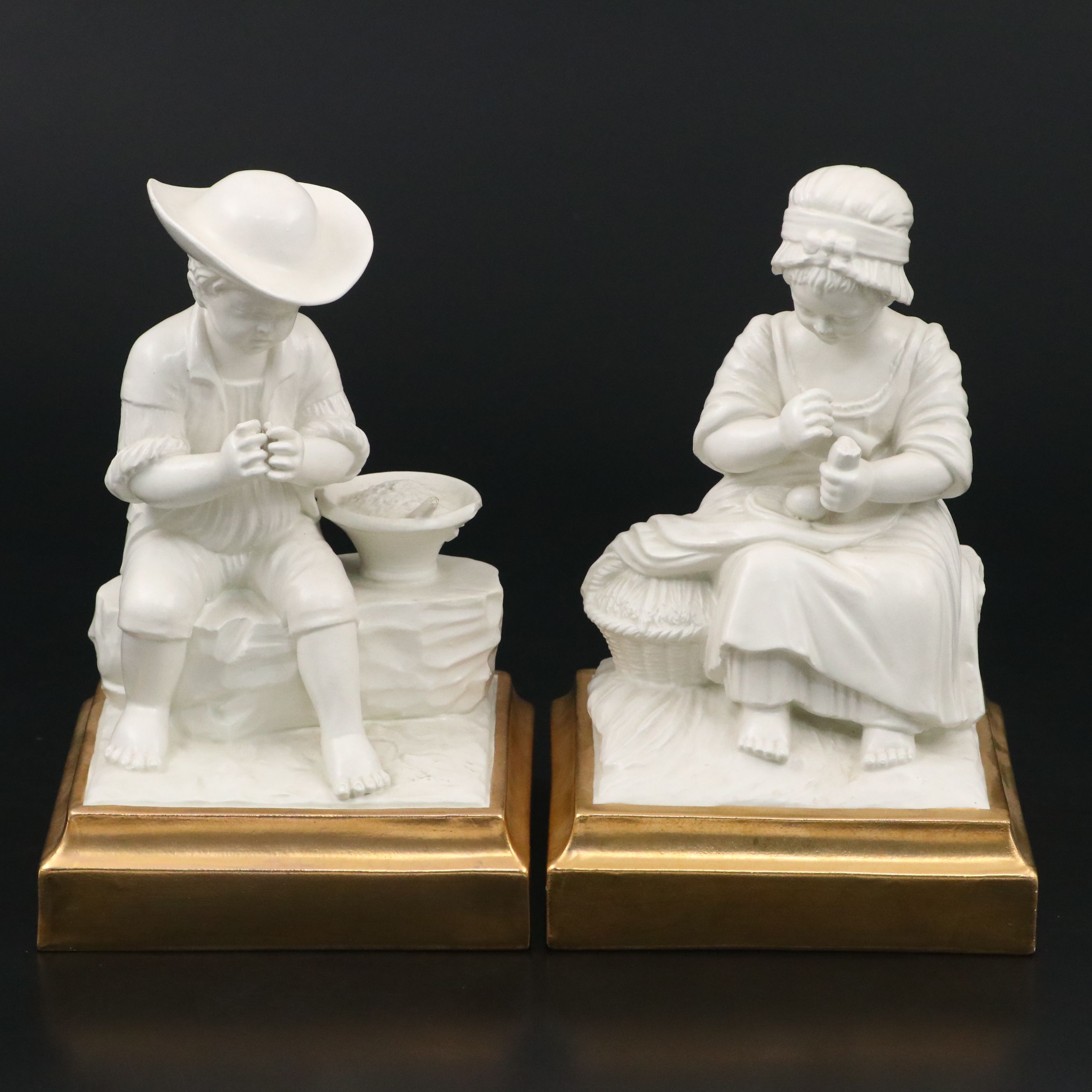 Mottahedeh Italian Severs Style Porcelain Figurines