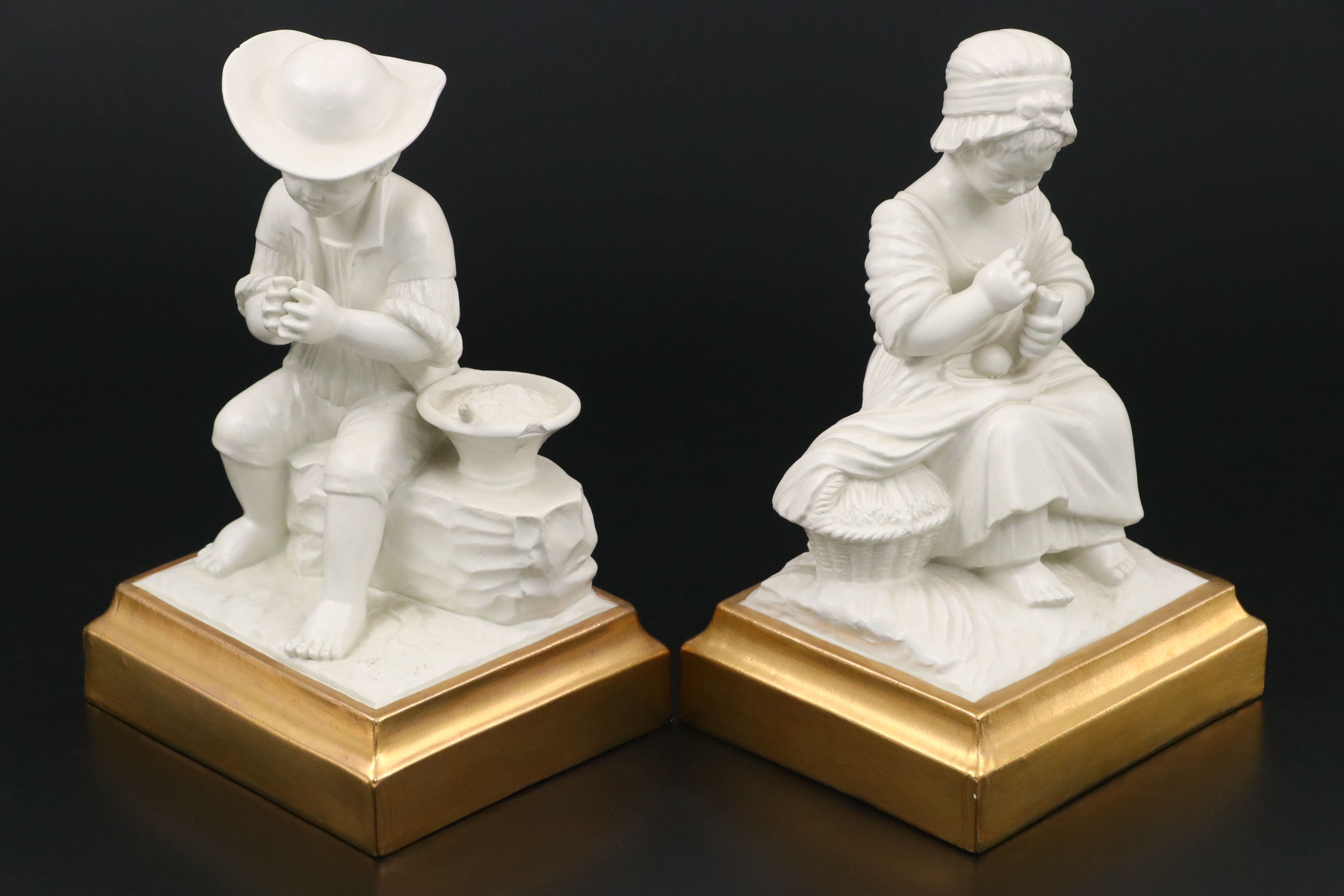 Mottahedeh Italian Severs Style Porcelain Figurines