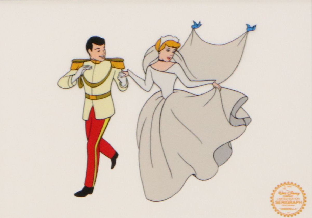 Walt Disney Animation Studio Serigraph Cel "Cinderella," Late 20th Century