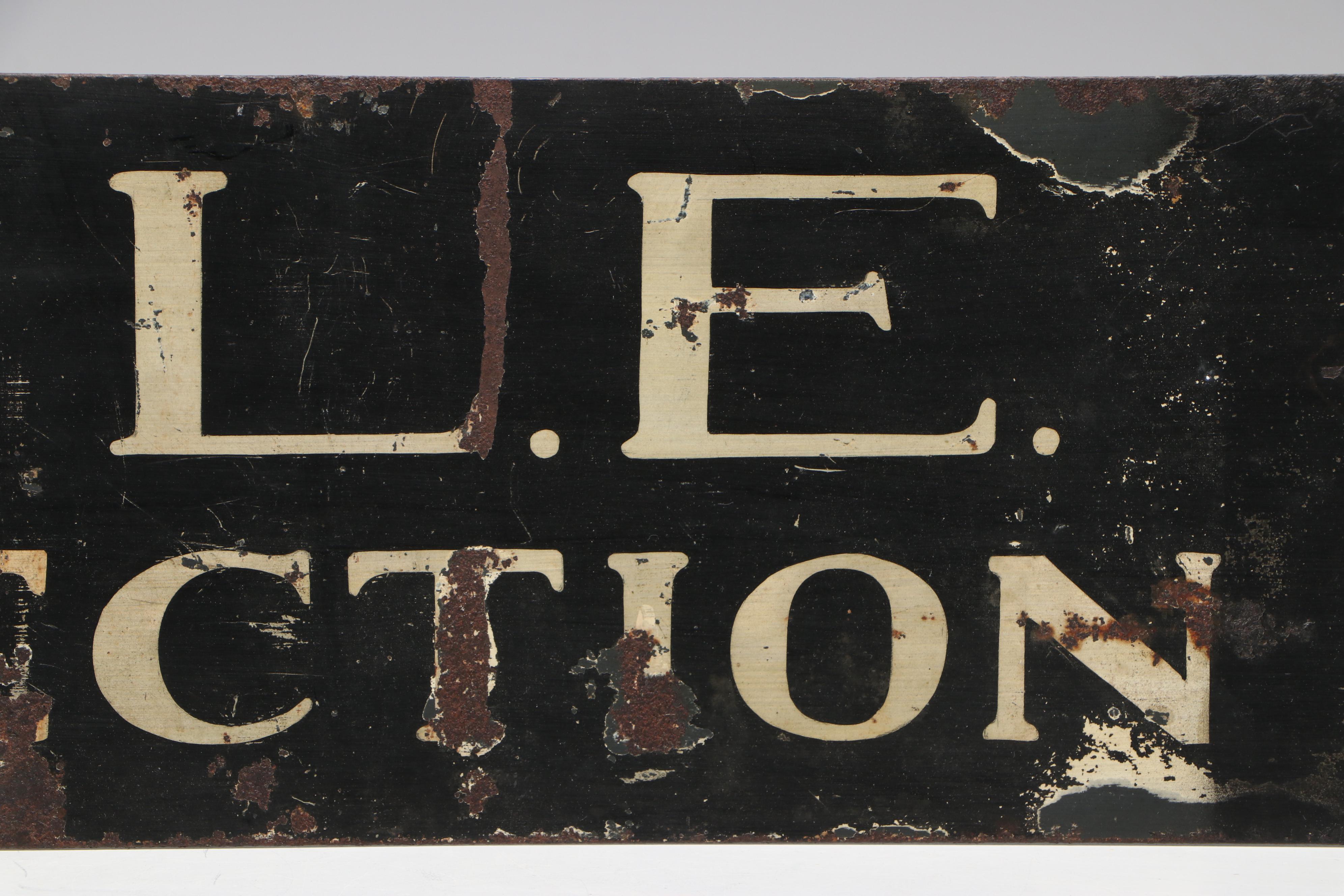 Cincinnati C. & L. E. Connection Metal Sign, Early to Mid-20th Century