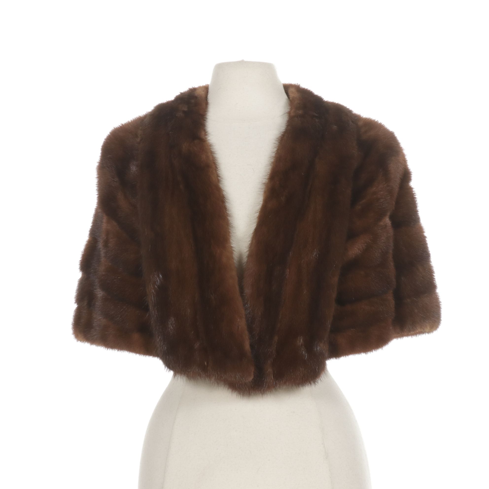 Chestnut Mink Fur Capelet Stole