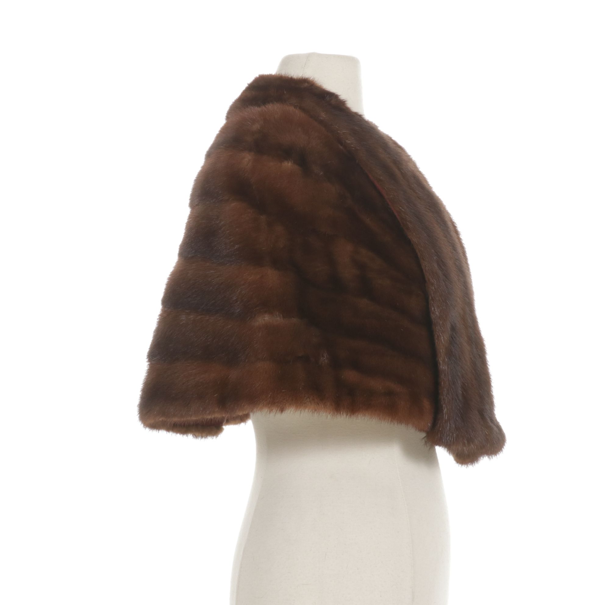 Chestnut Mink Fur Capelet Stole