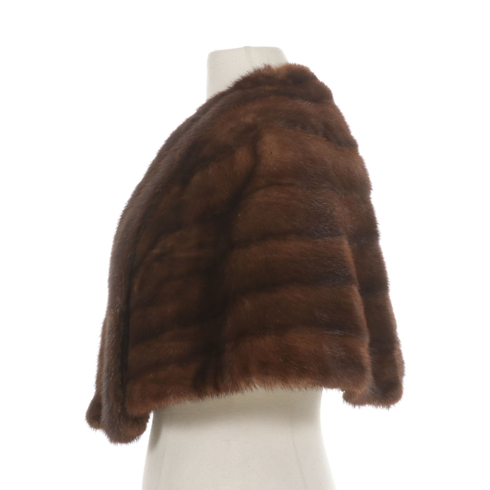 Chestnut Mink Fur Capelet Stole