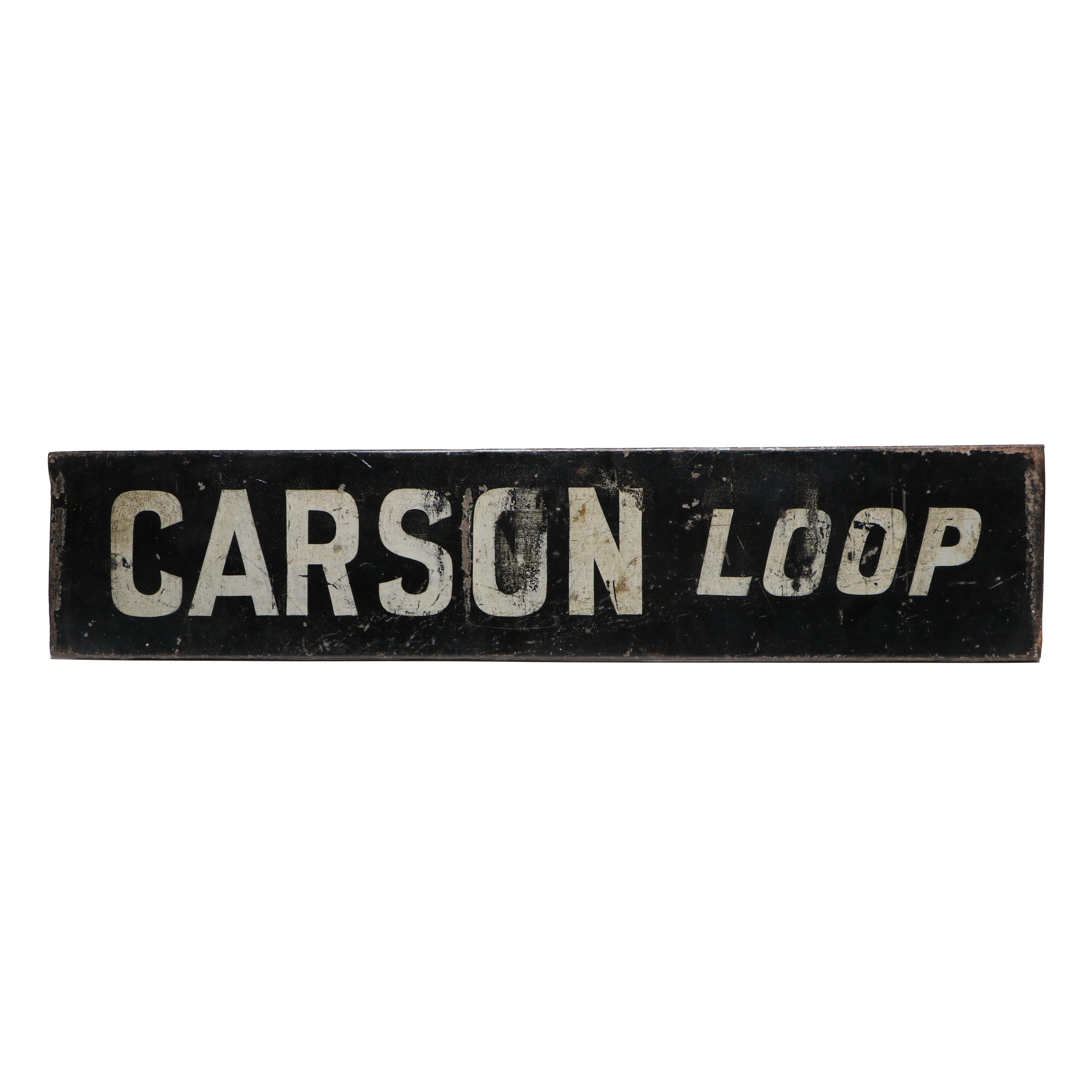 Cincinnati Carson Loop and Price Hill Metal Sign, Mid-20th Century