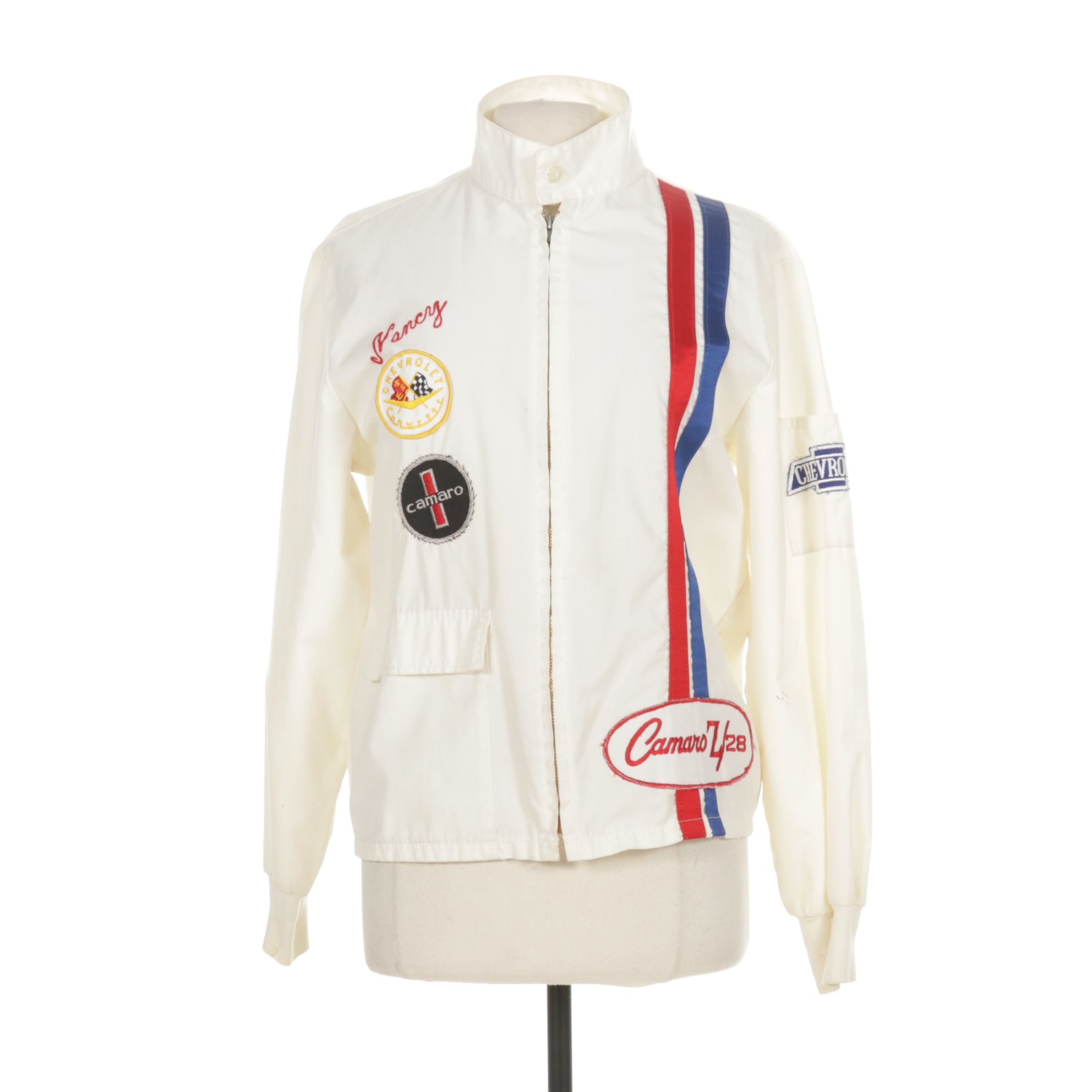 1970s Women's Racing Jacket with Camaro and Chevrolet Patches