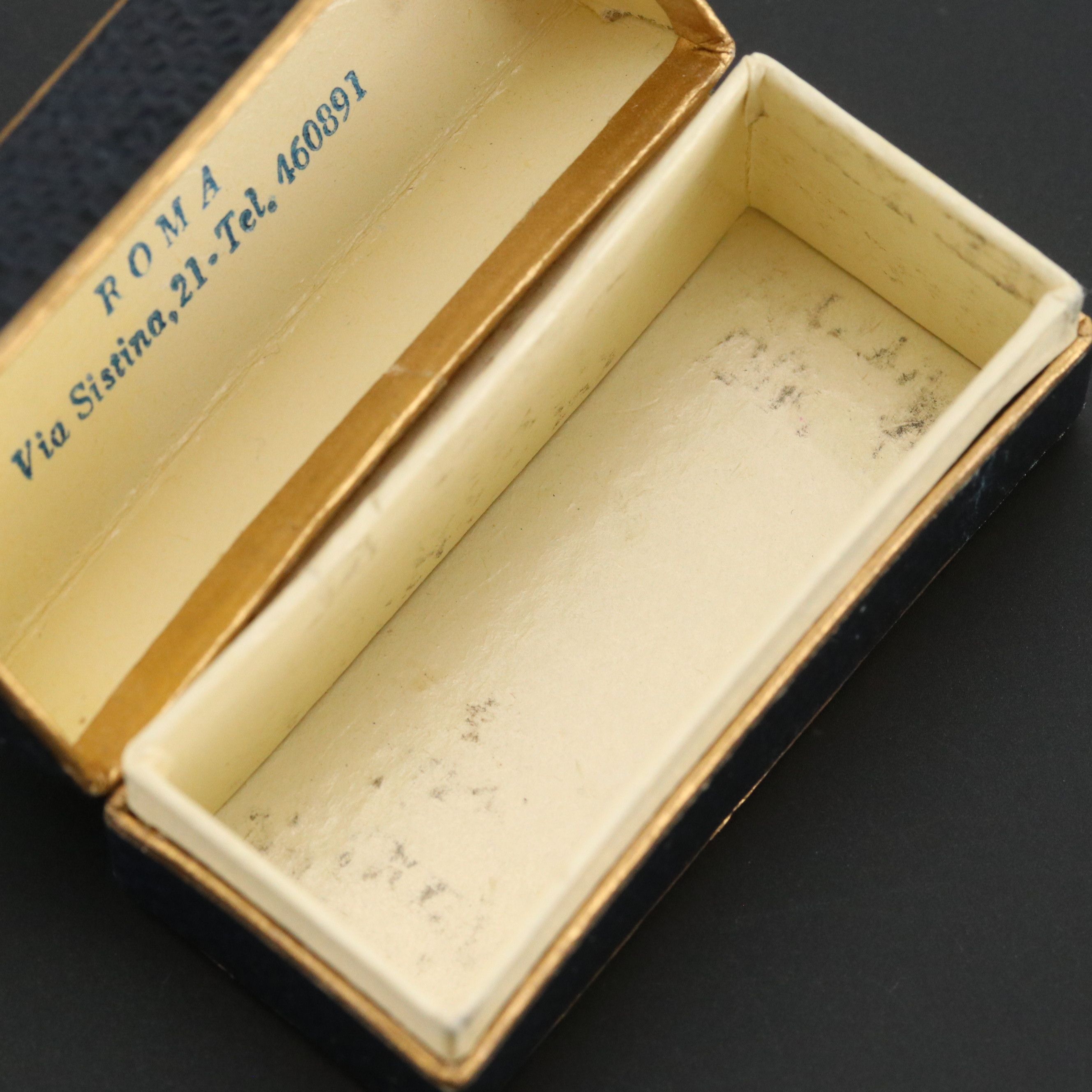 Tutunzi Rome 800 Silver Imitation Turquoise Lipstick Case with Mirror