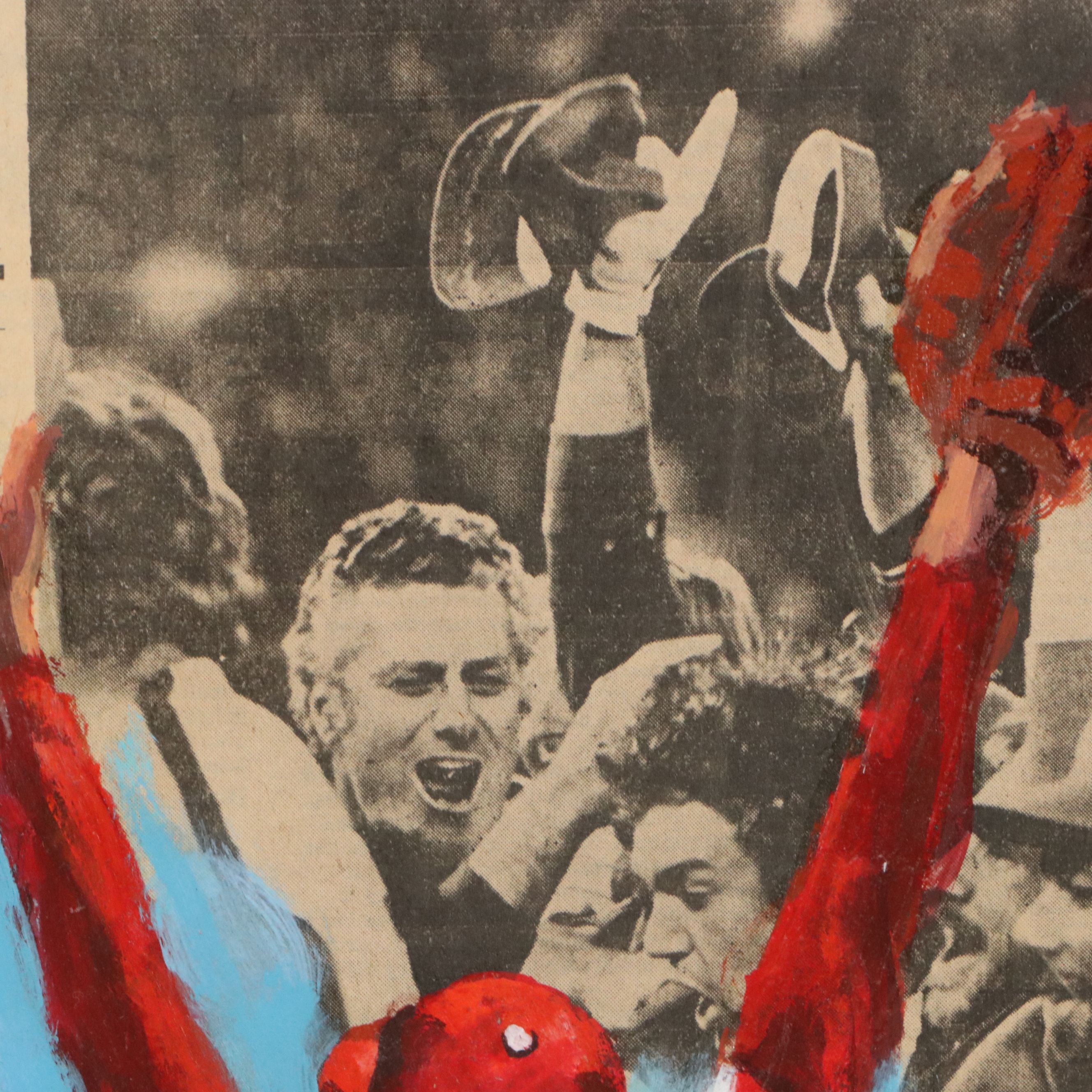 Oil Painting of Tug McGraw on Newspaper, 1980