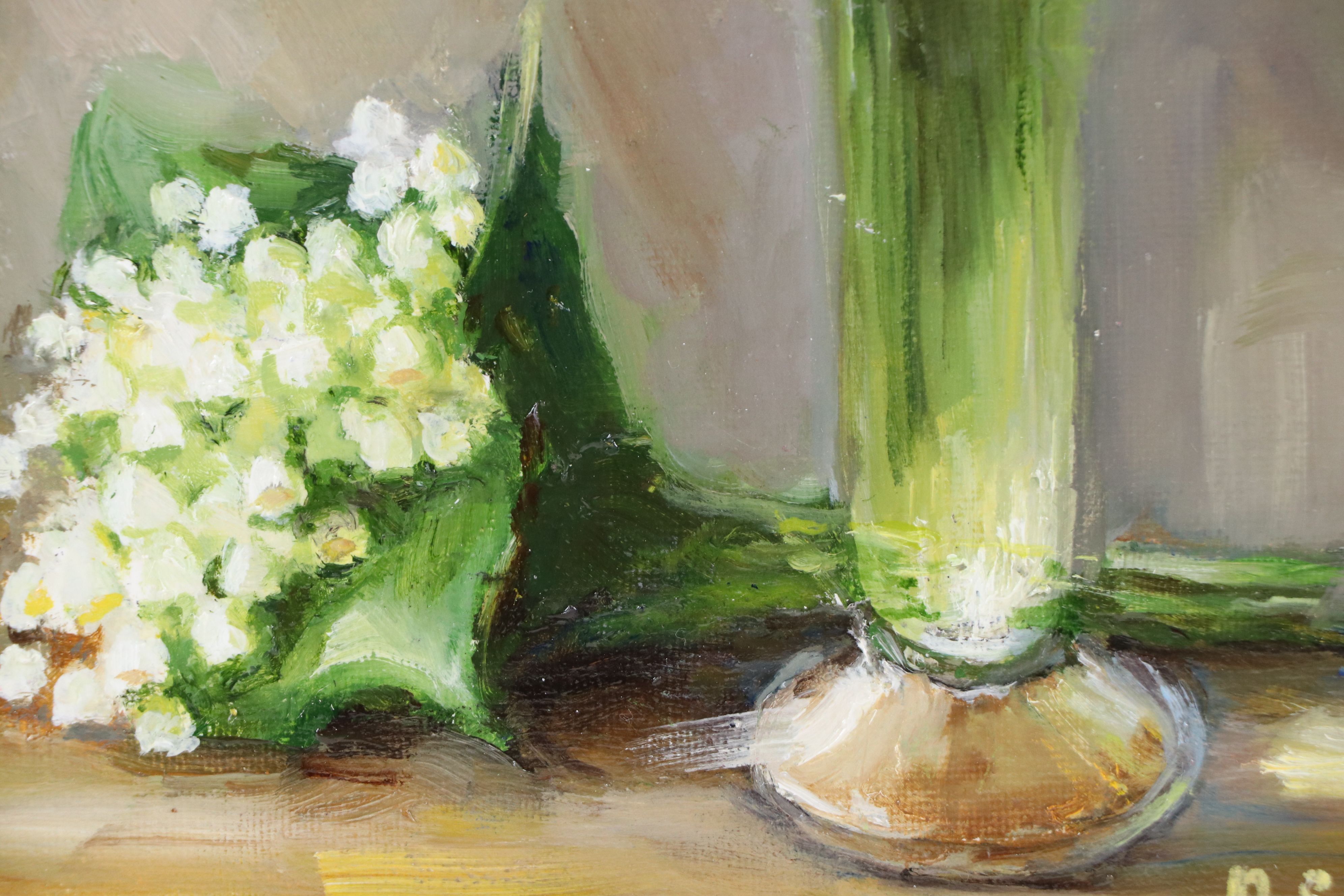 Nataliya Shlomenko Floral Still Life Oil Painting "Lilies of the Valley," 2025