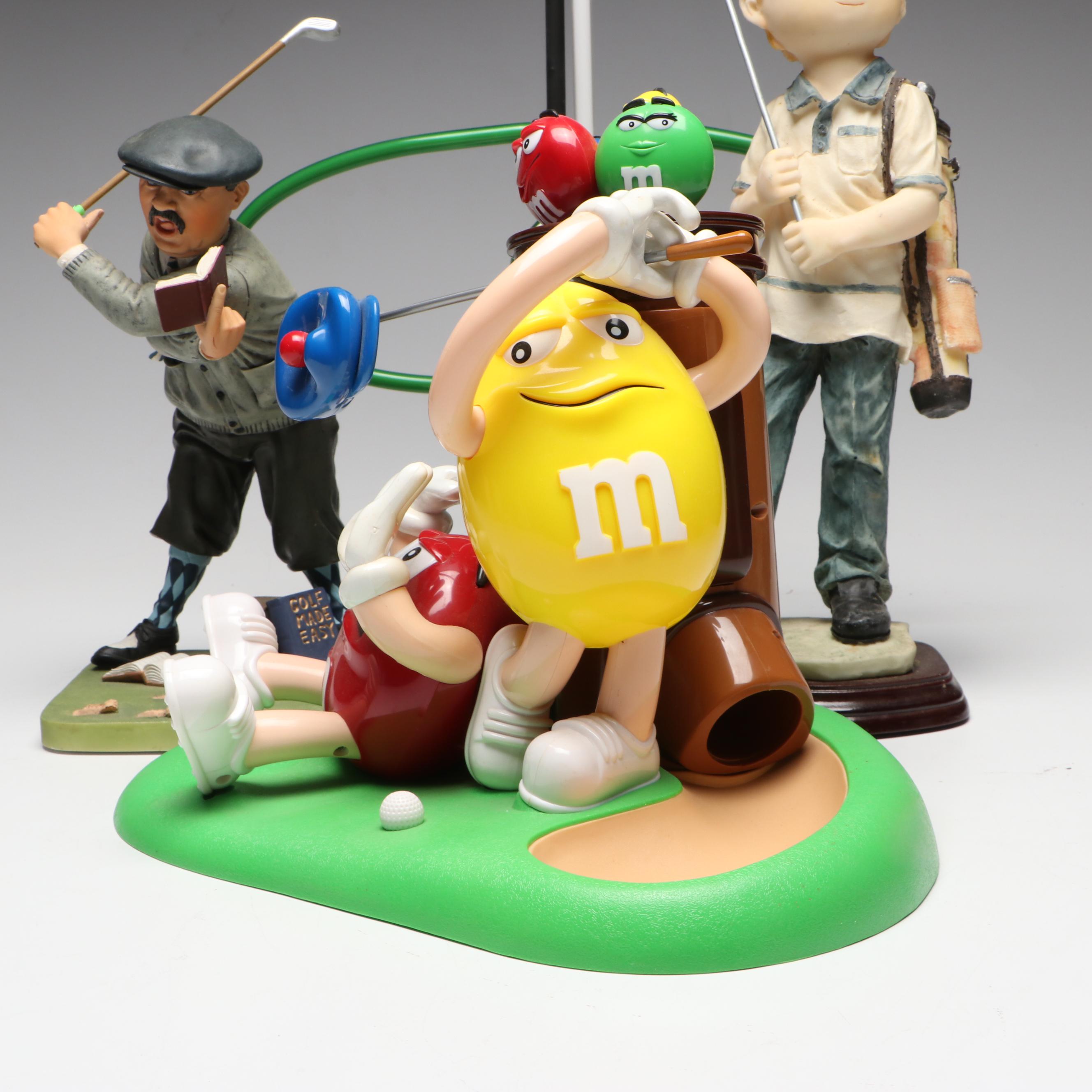 M&M "Mulligan Ville" Candy Dispenser with Golf Accent Light and More Décor