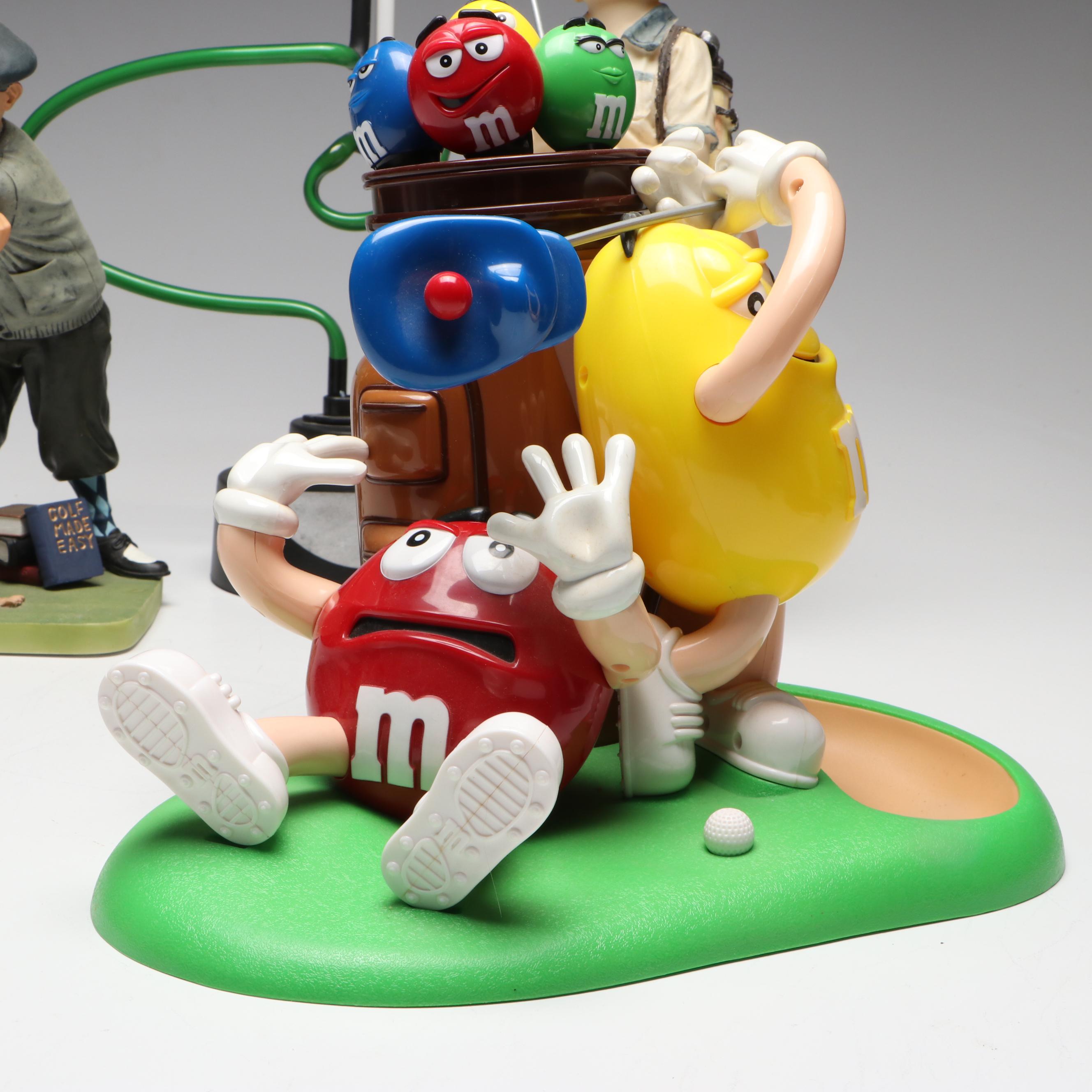 M&M "Mulligan Ville" Candy Dispenser with Golf Accent Light and More Décor