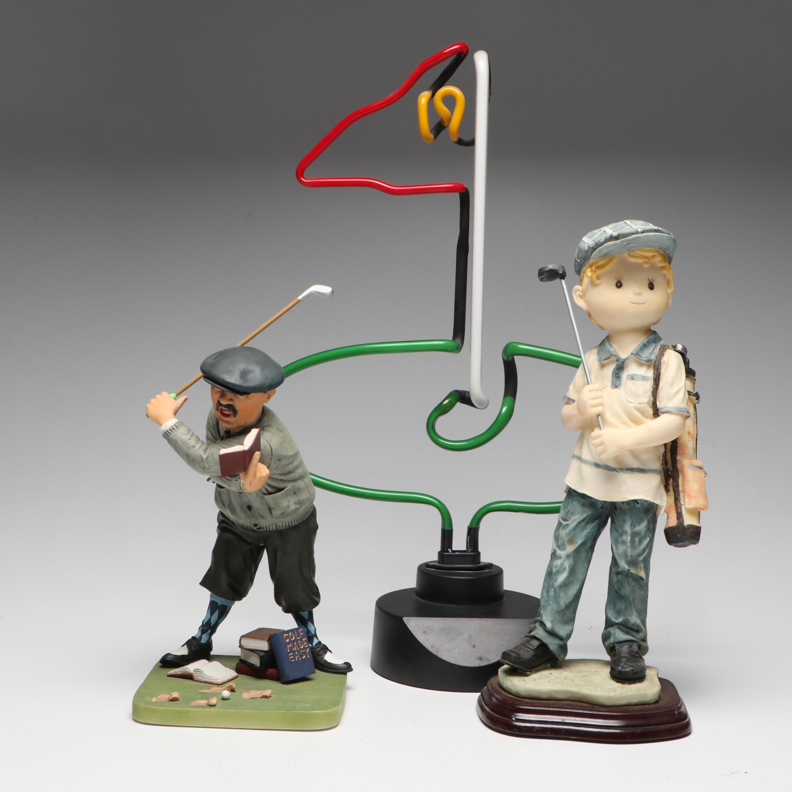 M&M "Mulligan Ville" Candy Dispenser with Golf Accent Light and More Décor