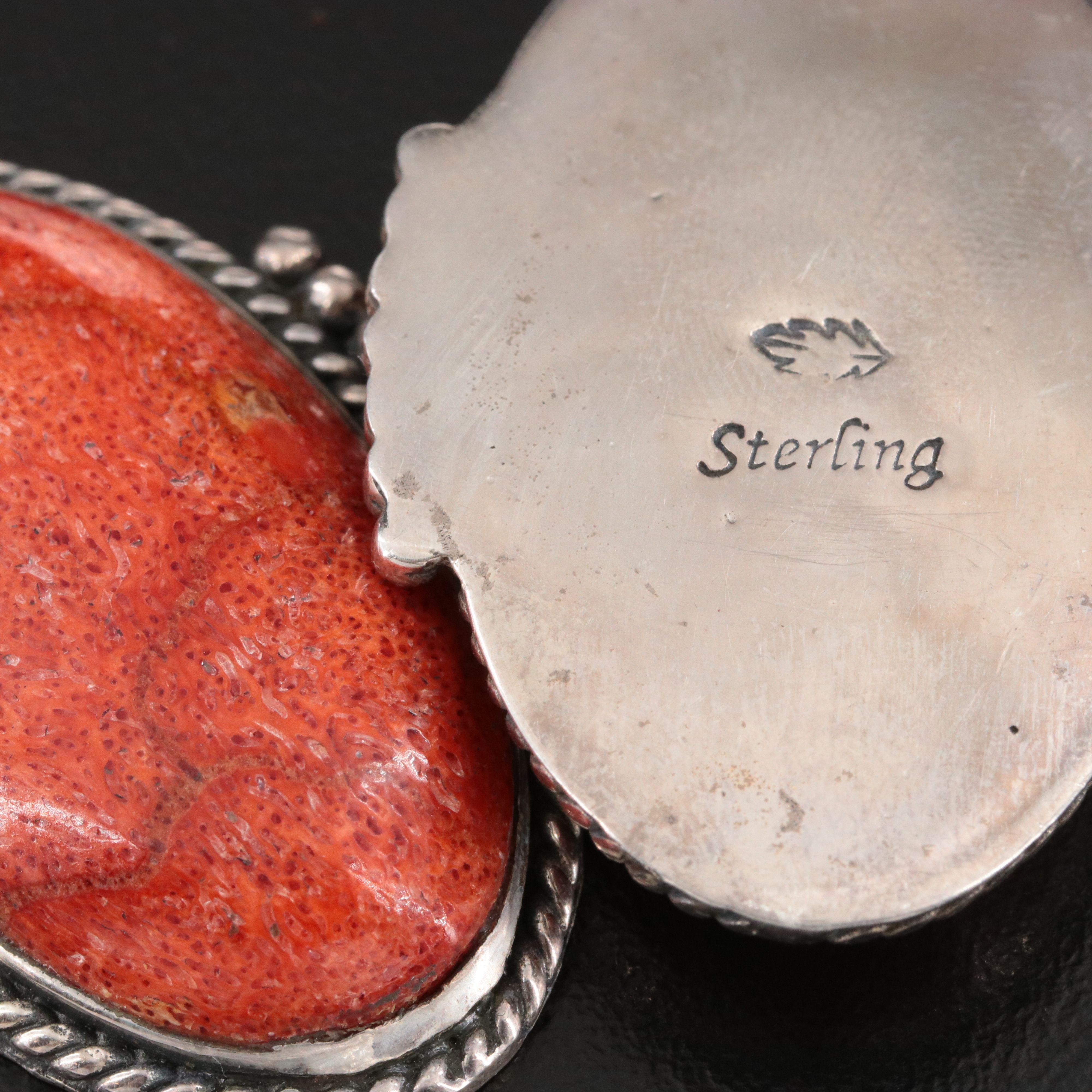 Sterling Coral Earrings